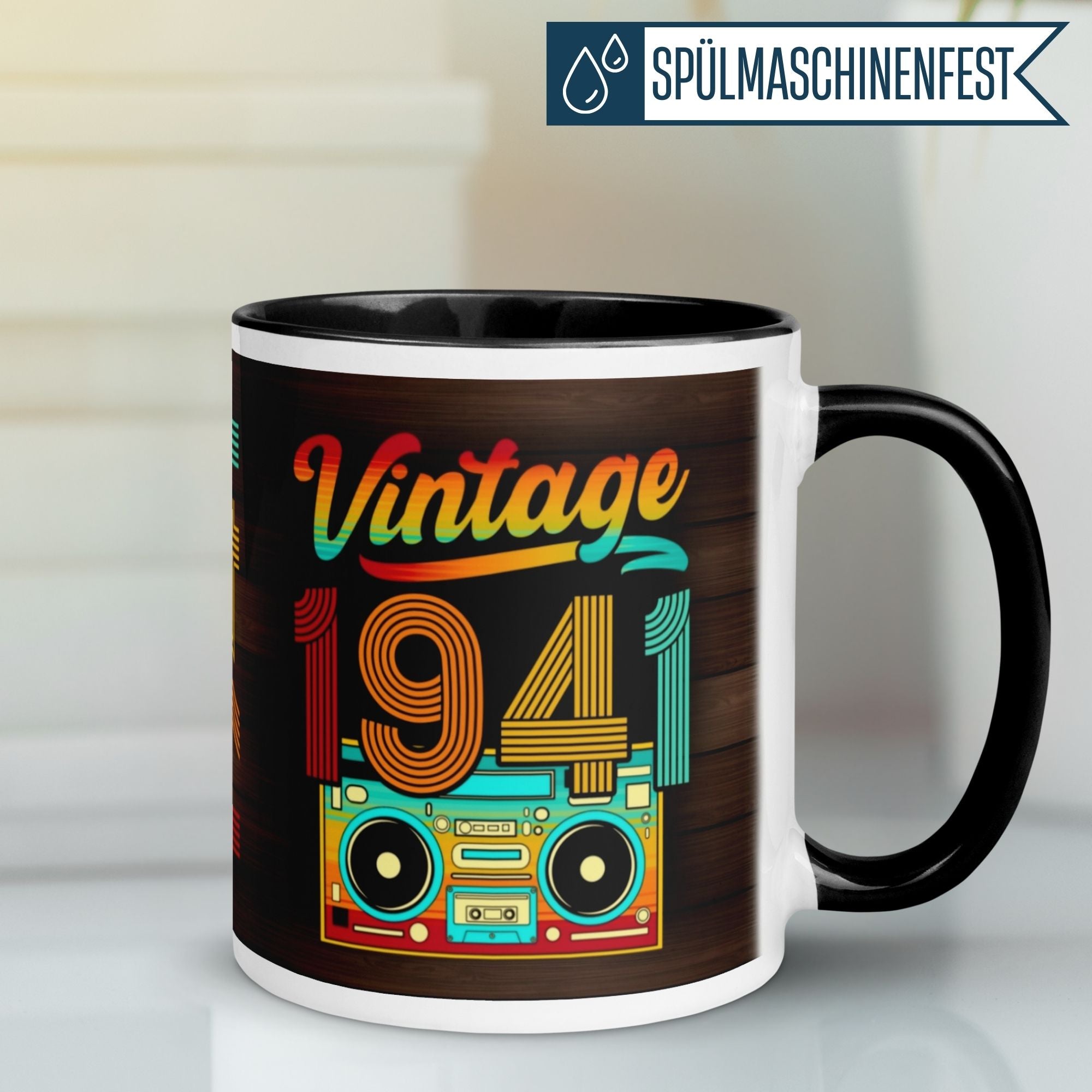 Tasse 84. Geburtstag | Retro & Zahl | Vintage 1941