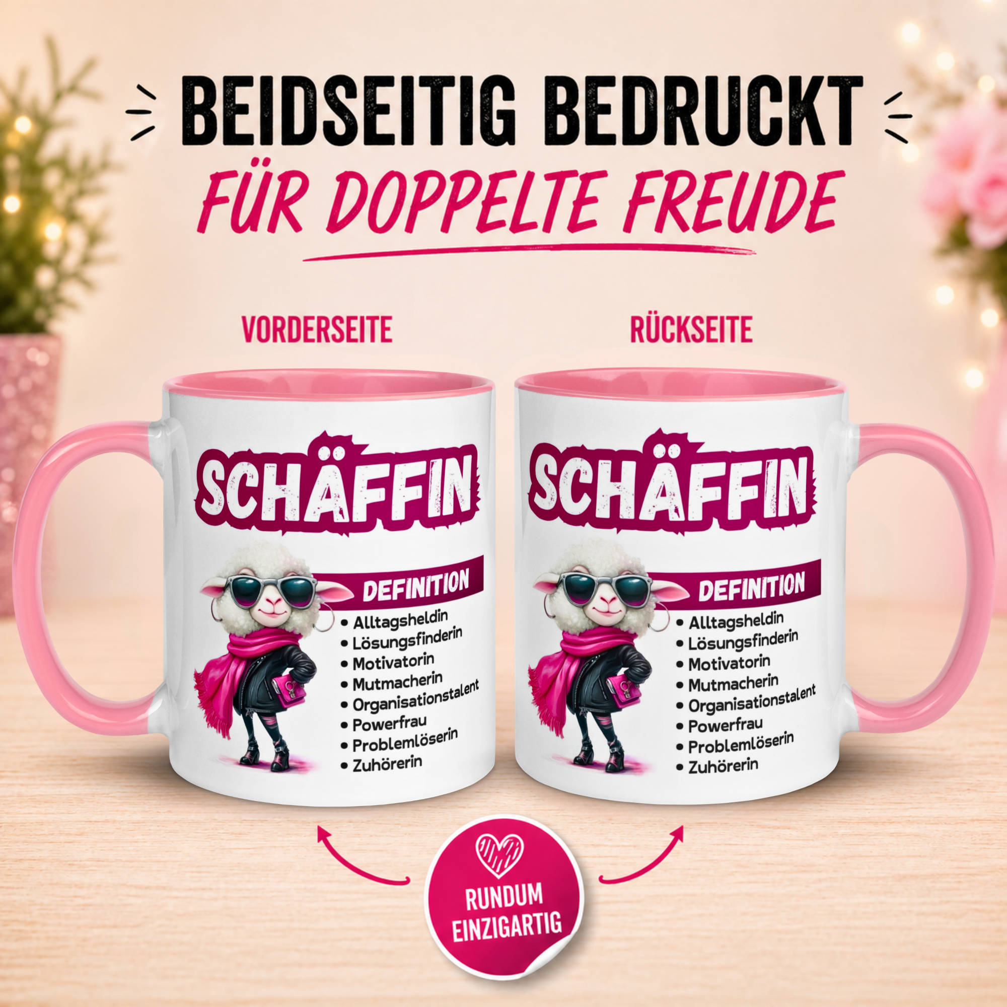 Tasse Chefin – „Schäffin - Definition“ – Geschenk Becher Chefin