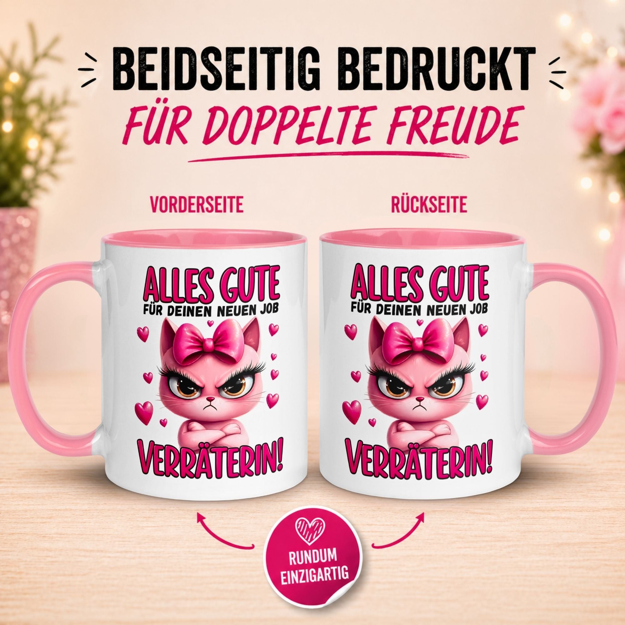 Tasse Abschied – „Alles Gute - Verräterin“ – Abschiedsgeschenk Kollegin