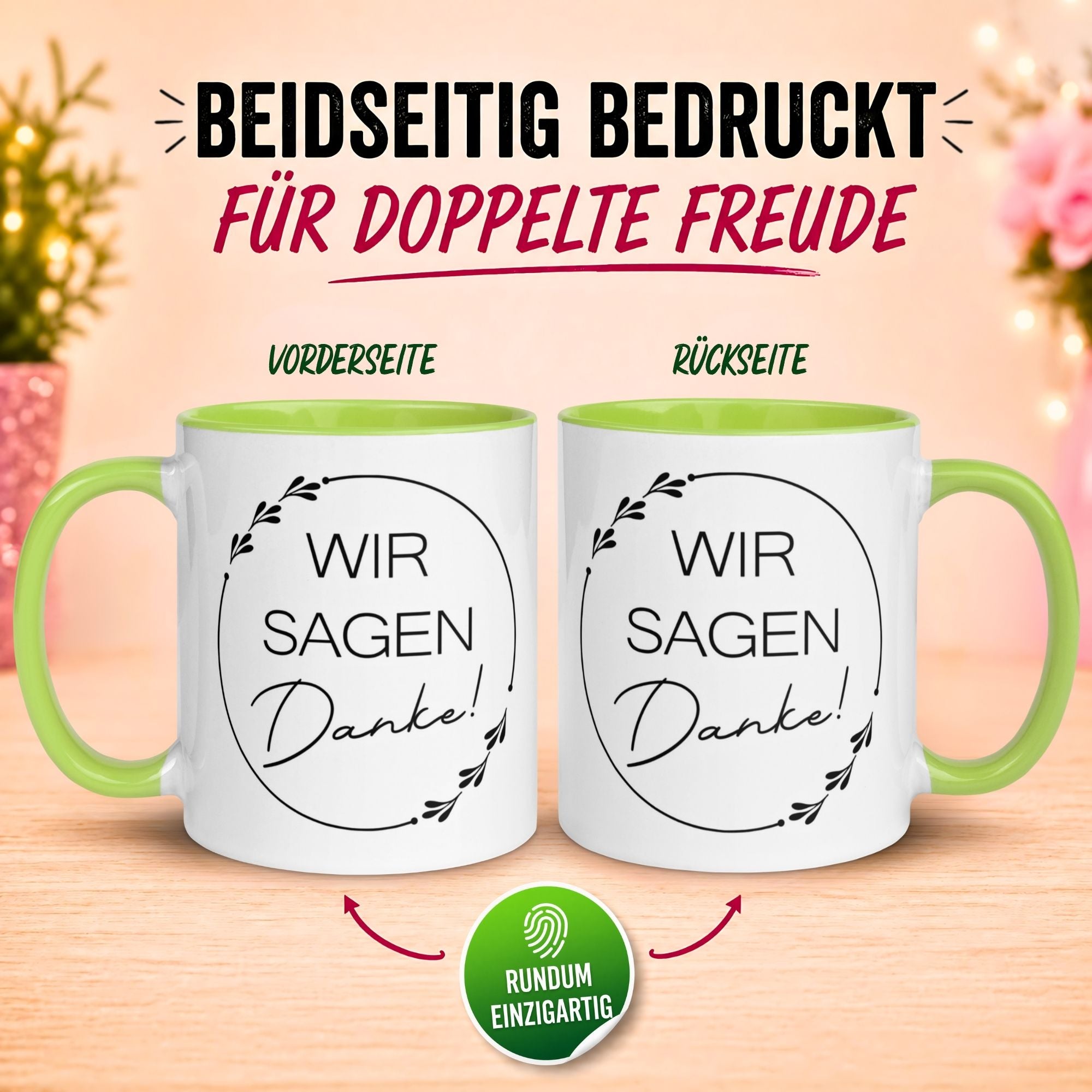 Tasse Danke – „Wir sagen Danke“ – Dankeschön Geschenk Team/Kollegen/Kollegin