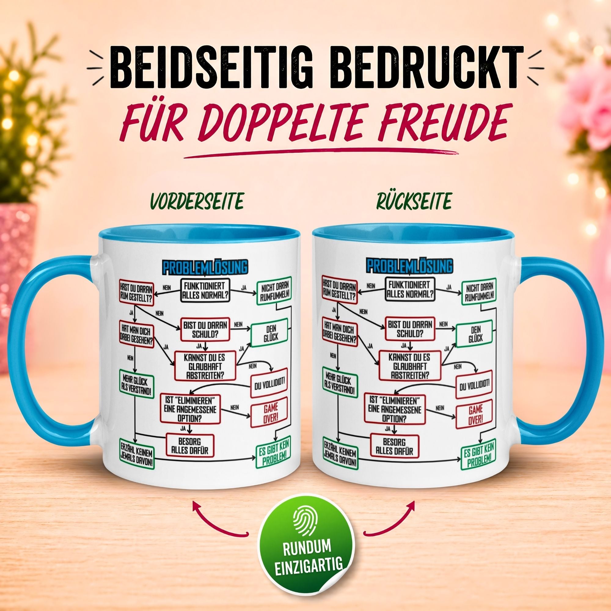 Tasse Kollege – „Problemlösung im Büro“ – Geschenk Bester Arbeitskollege