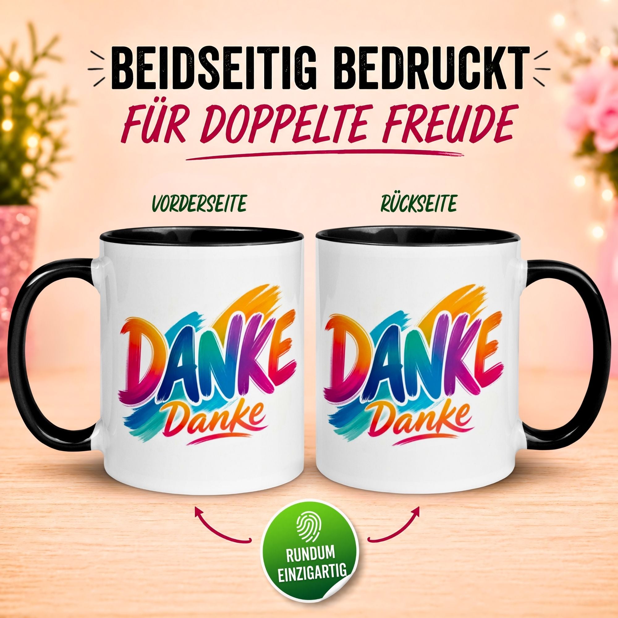 Tasse Danke – „Ein großes DANKE“ – Dankeschön Geschenke Team/Kollegen/Kollegin