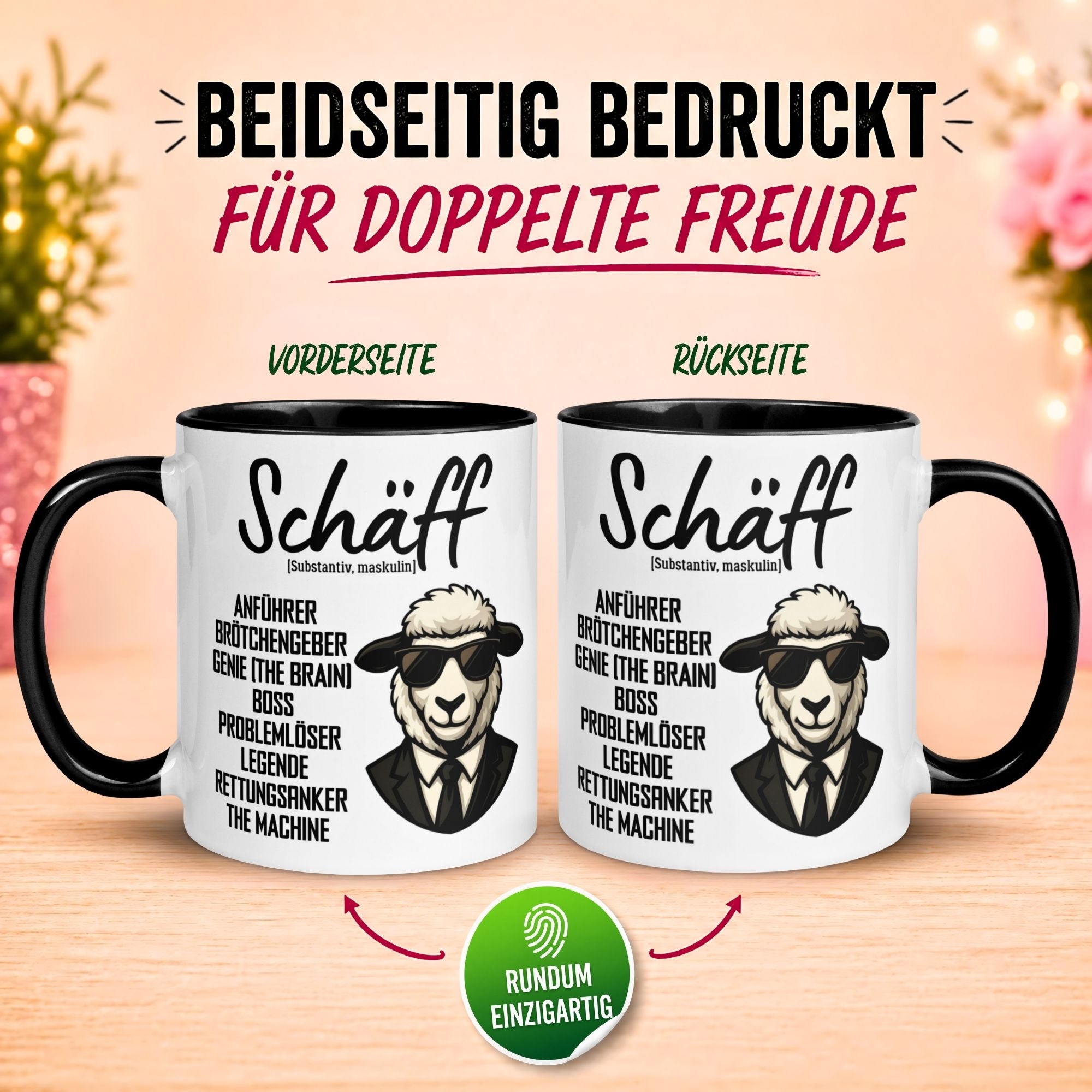 Tasse Chef – „Schäff - Legende und Rettungsanker“ – Geschenk Bester Chef