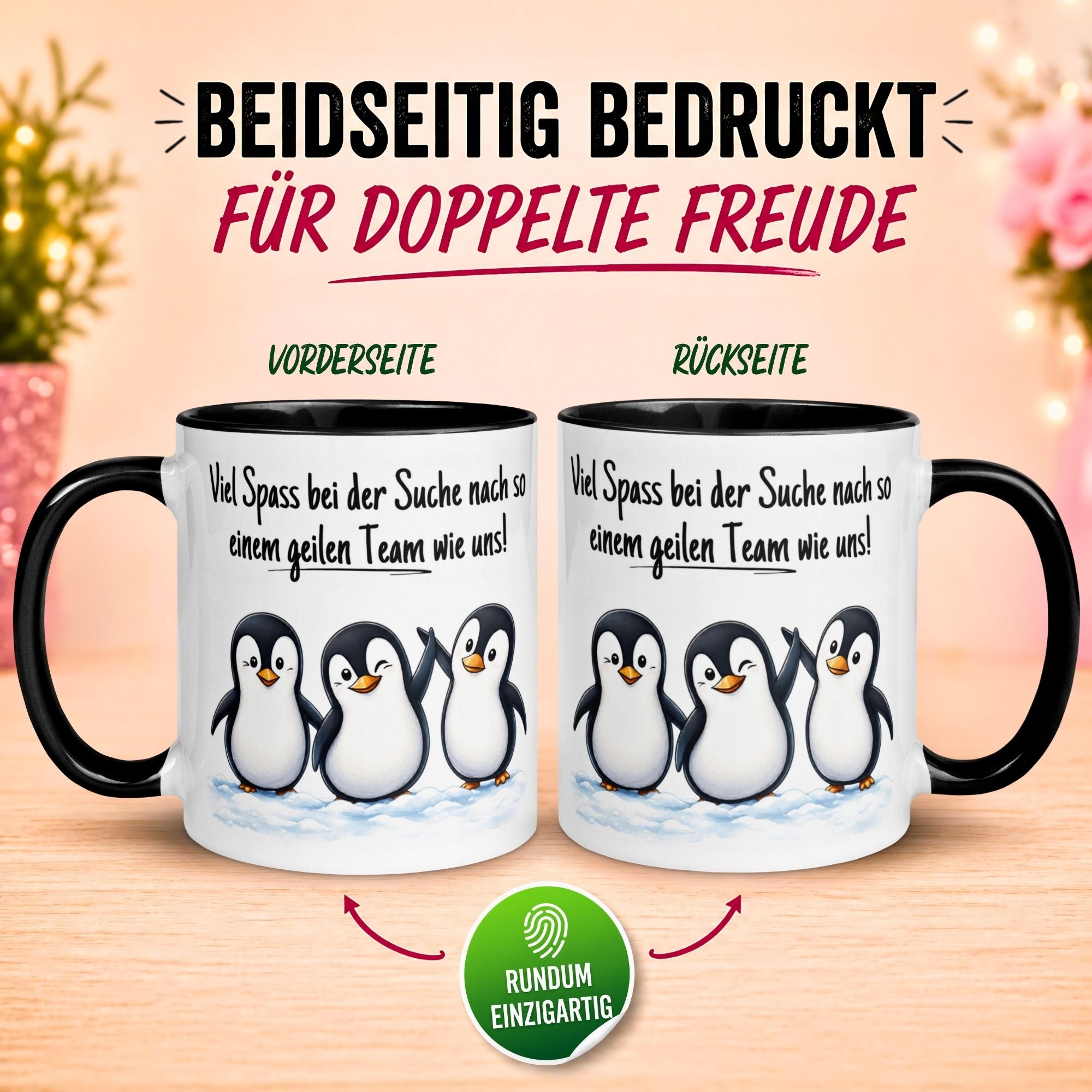 Tasse Abschied – „Viel Spaß bei der Suche“ – Abschiedsgeschenk Kollegin/Kollegen