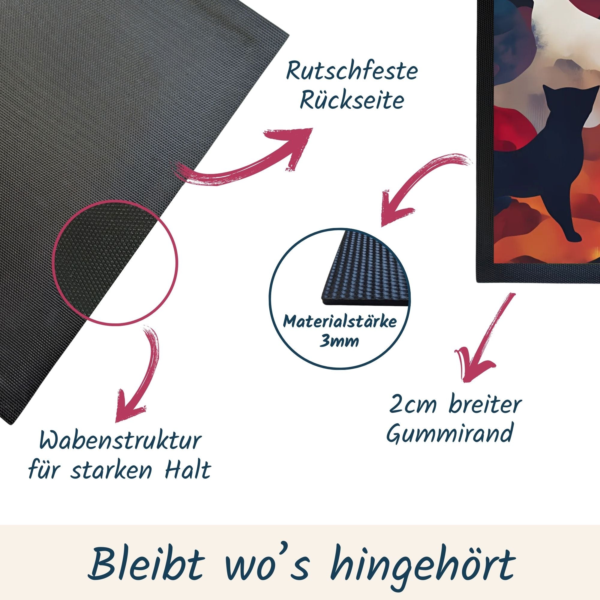 Fußmatte "Katzenkunst" - Momentals