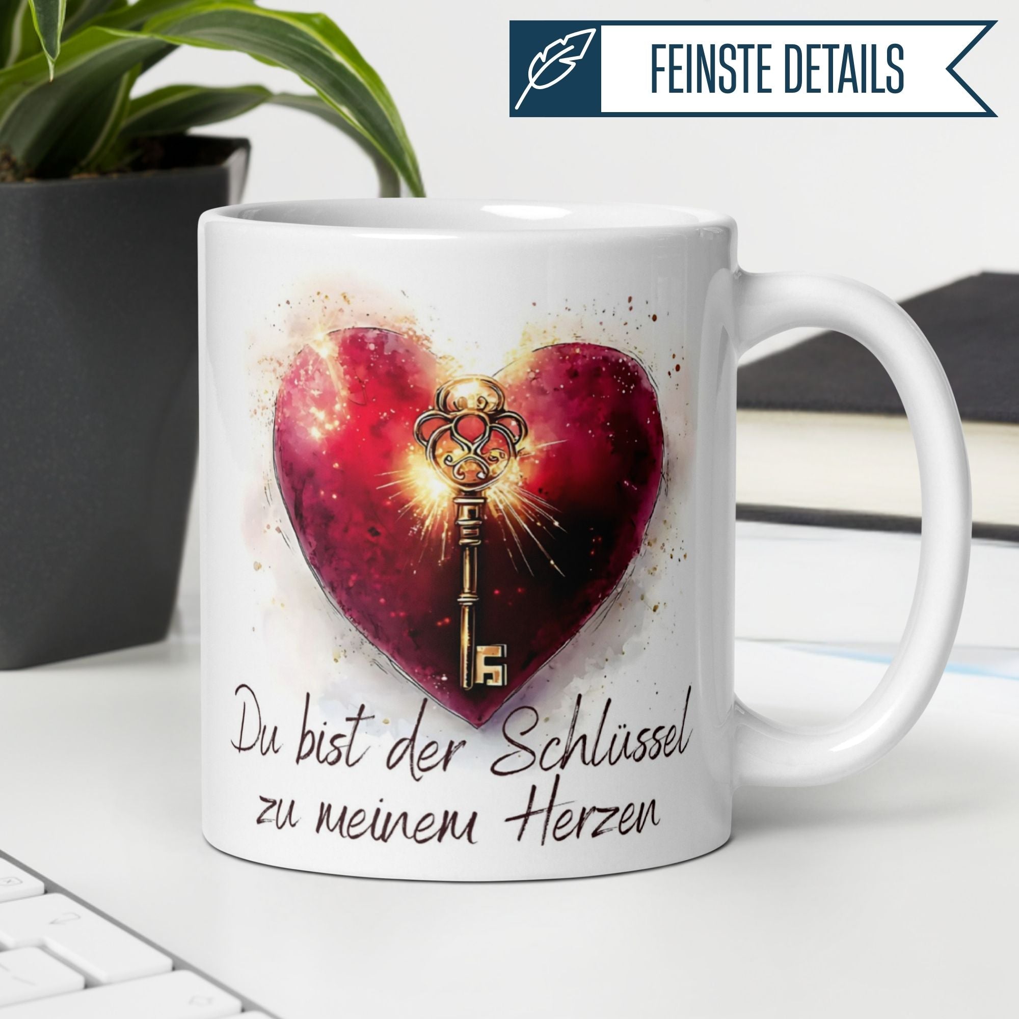 Momentals® Tasse Liebe | Schloss & Herz | Schlüssel zu meinem Herzen • Momentals