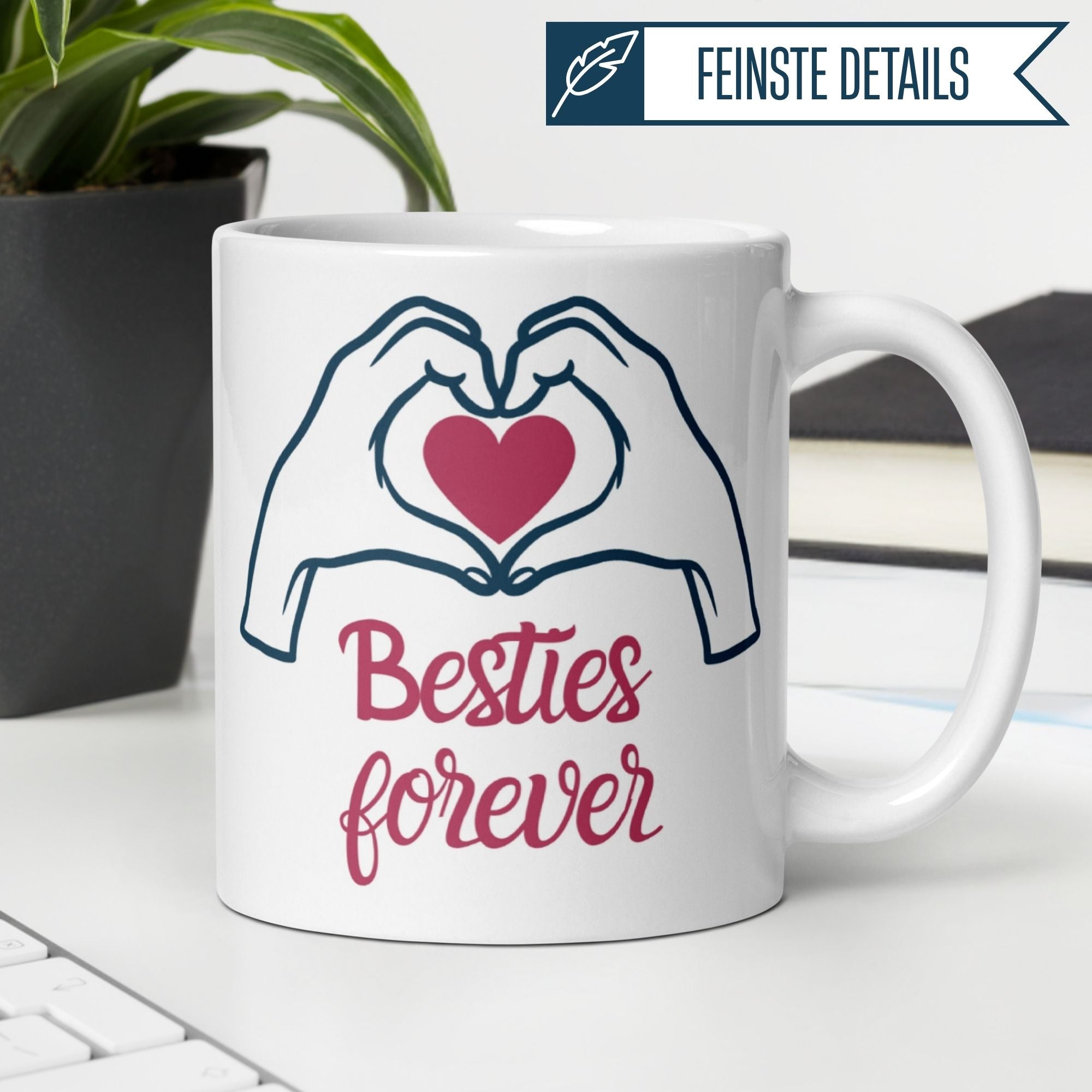 Momentals® Tasse | Freundschaft & Handherz | Besties Forever • Momentals