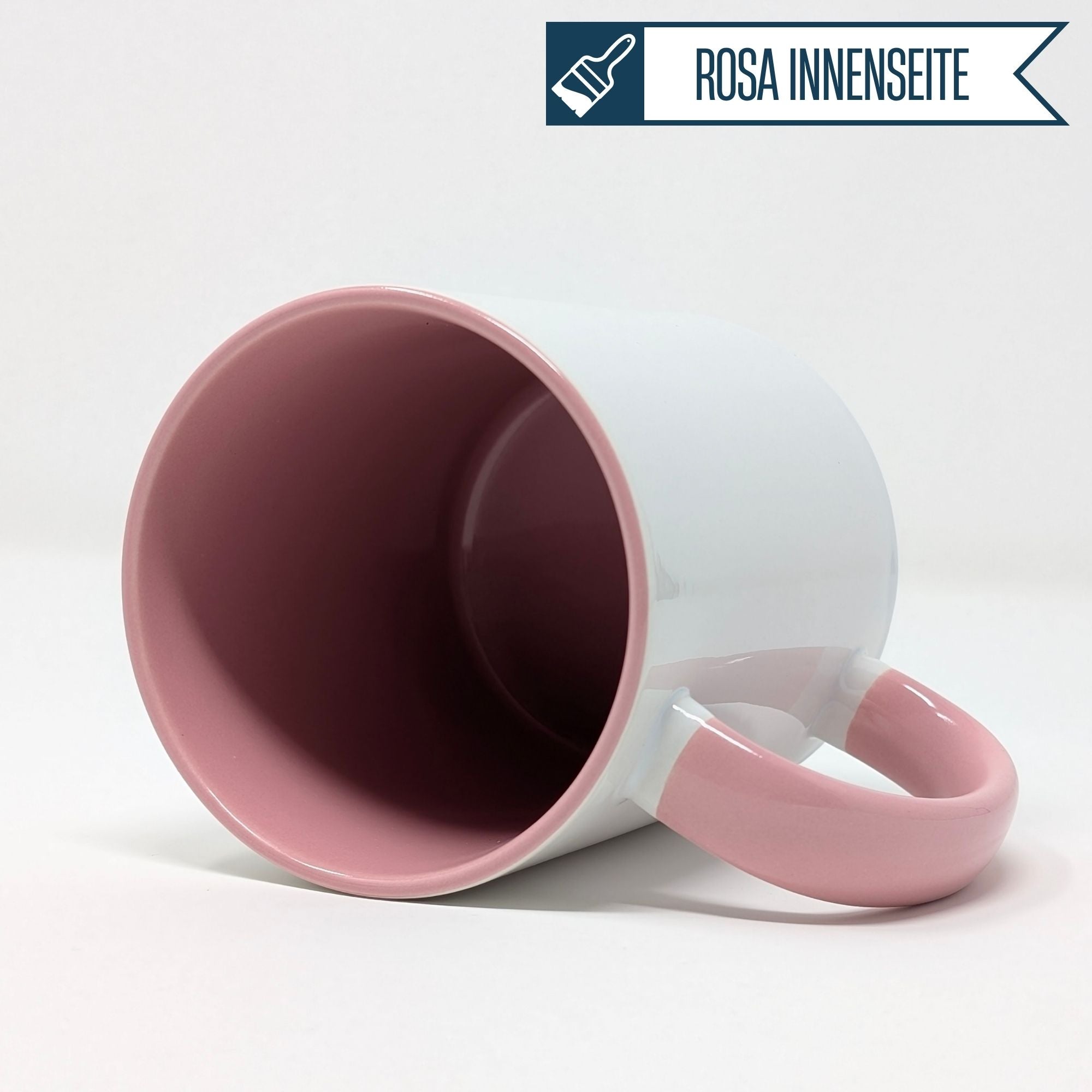 Momentals Tasse mit rosa Innenseite, perfekt für den 77. Geburtstag und zaubert Freude beim Frühstück.