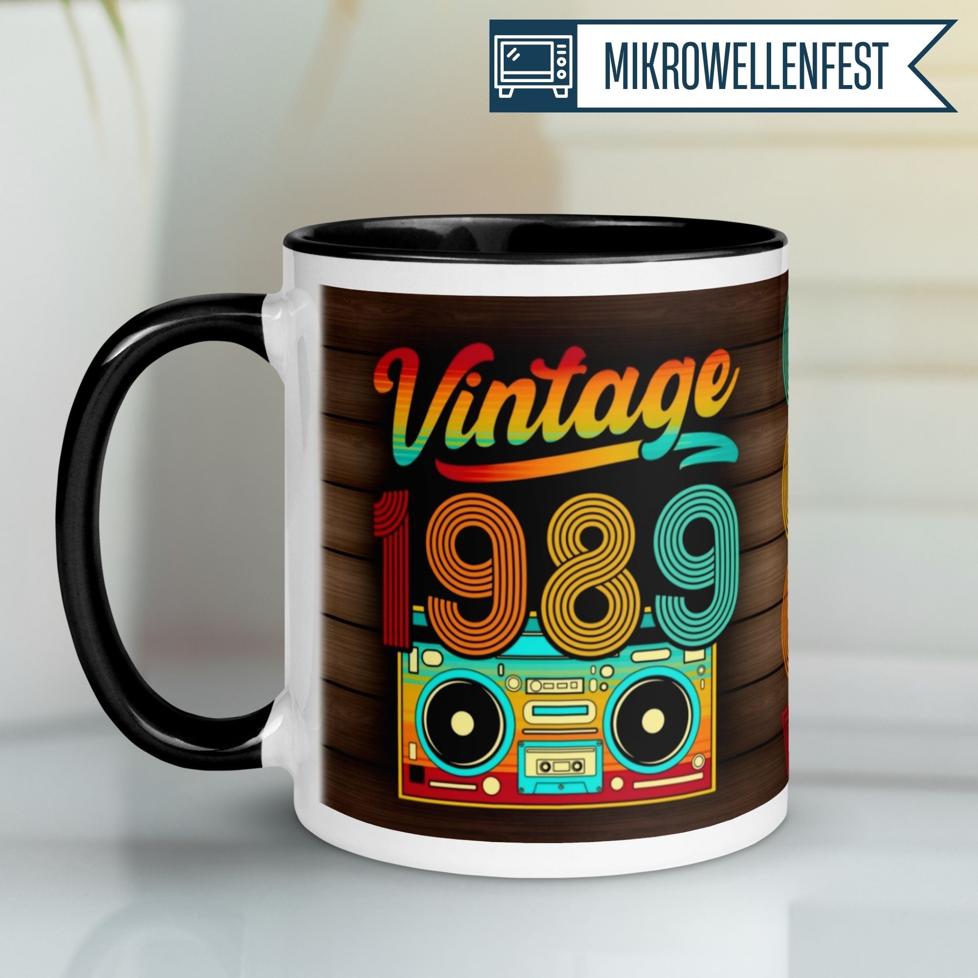 Tasse 36. Geburtstag | Retro & Zahl | Vintage 1989
