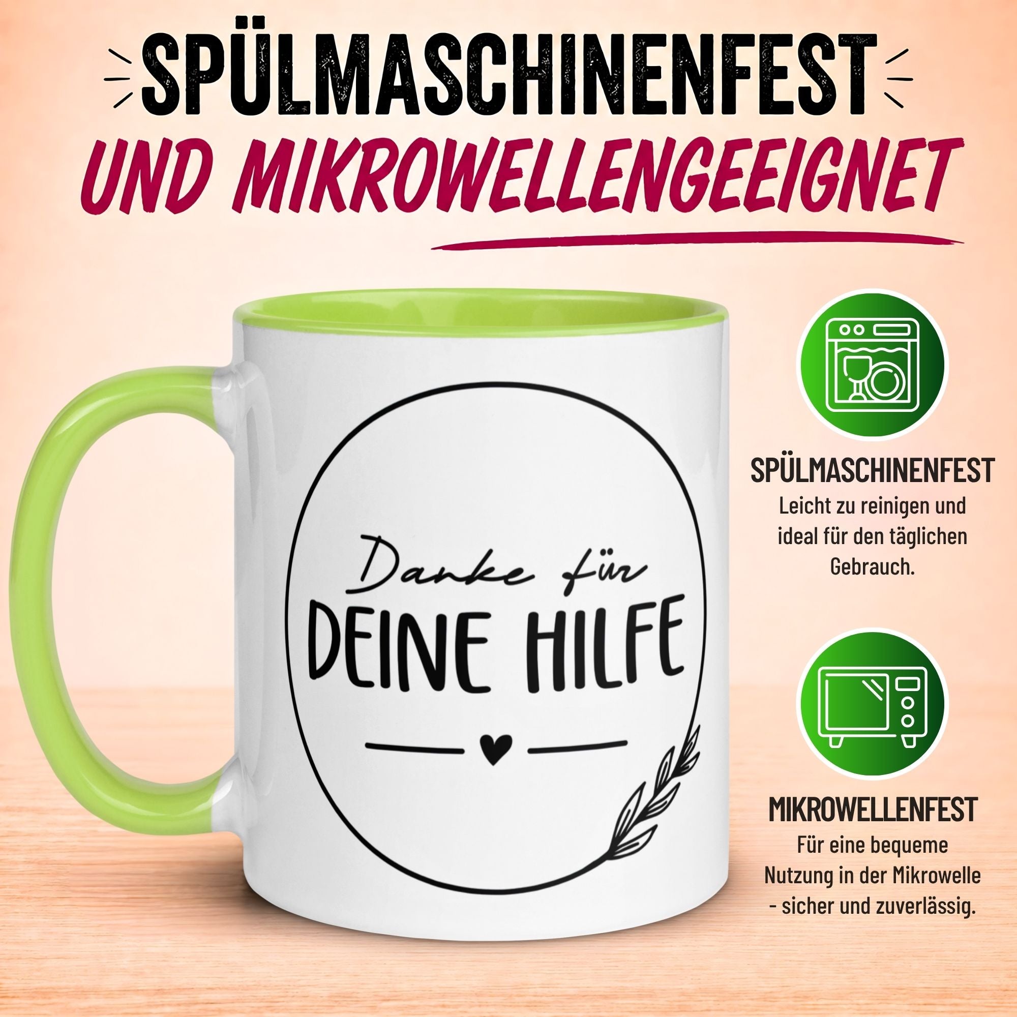Tasse Danke – „Ein herzliches Danke für deine Hilfe“ – Dankeschön Geschenke