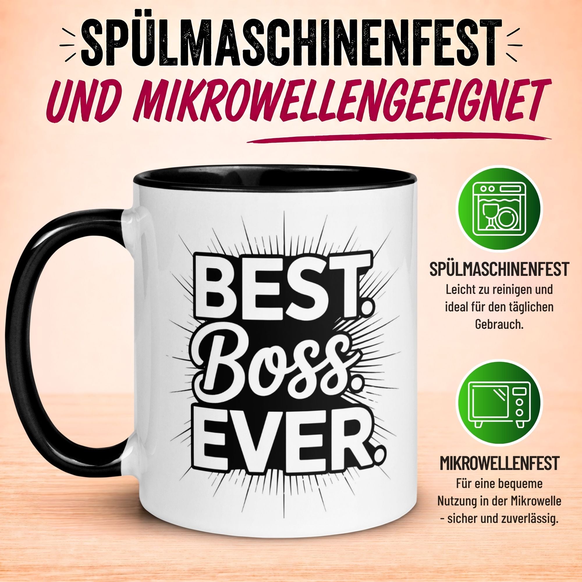 Tasse Chef – „Best Boss Ever“ – Geschenk Becher Bester Chef