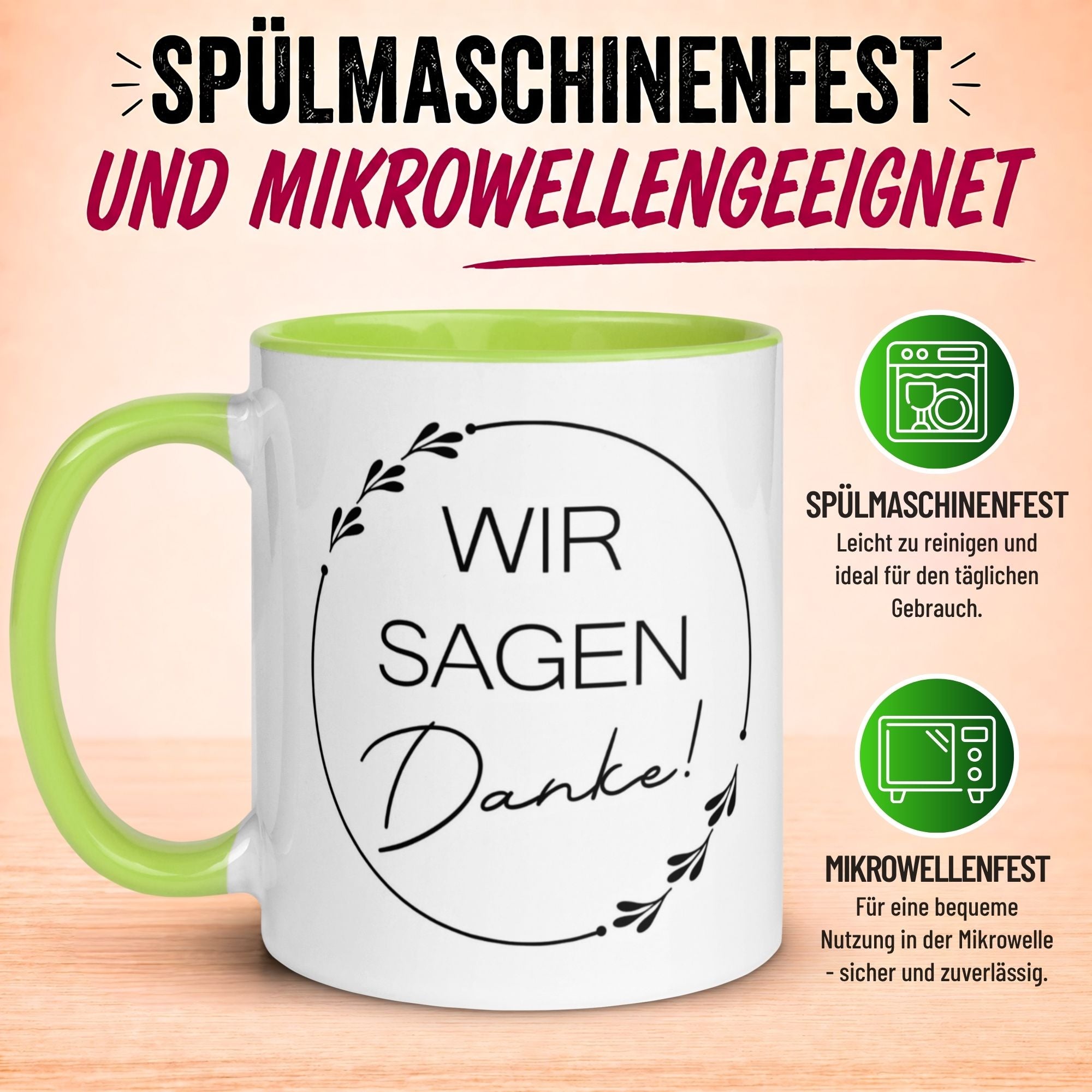 Tasse Danke – „Wir sagen Danke“ – Dankeschön Geschenk Team/Kollegen/Kollegin