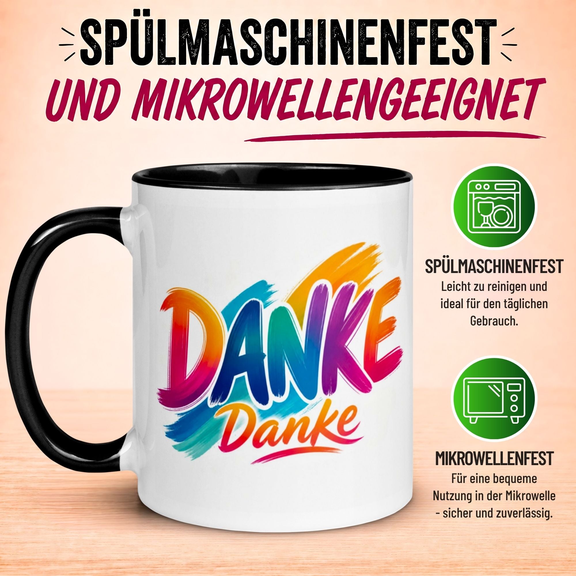 Tasse Danke – „Ein großes DANKE“ – Dankeschön Geschenke Team/Kollegen/Kollegin