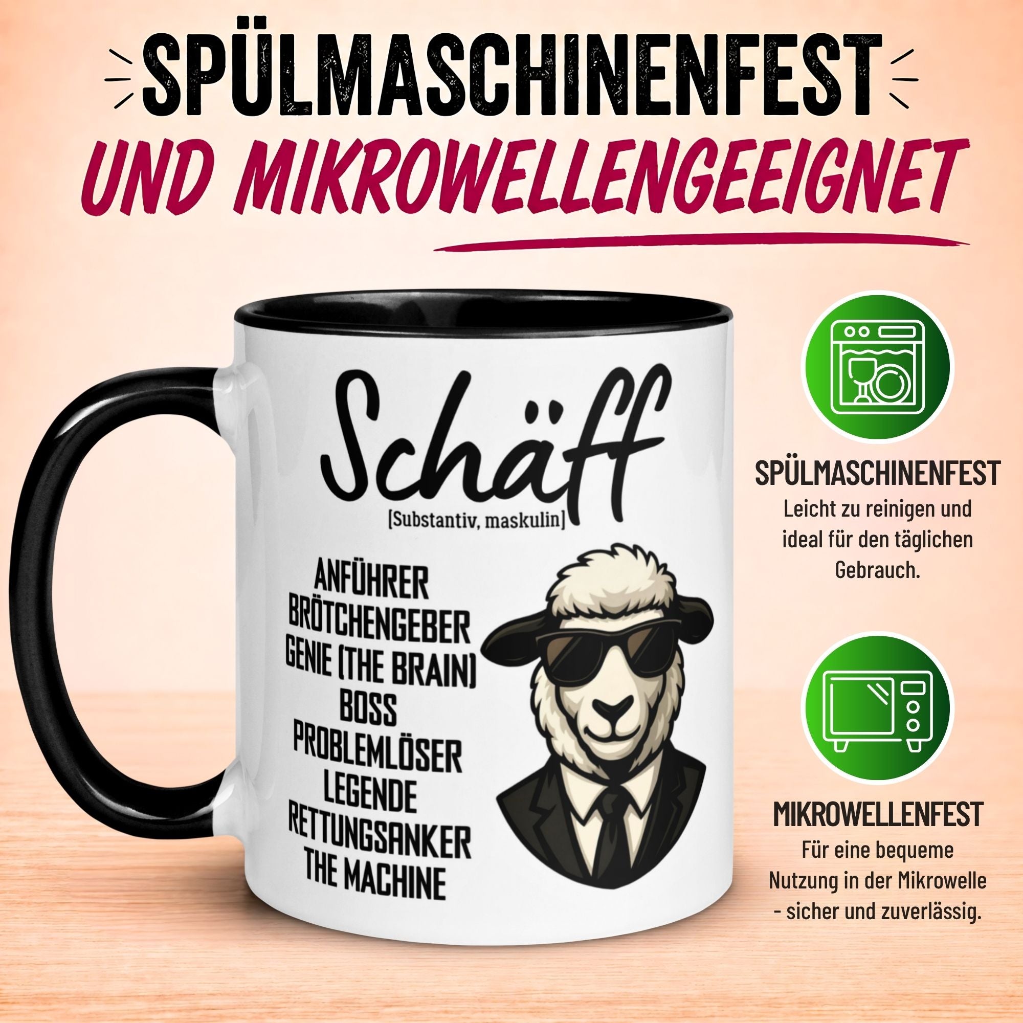 Tasse Chef – „Schäff - Legende und Rettungsanker“ – Geschenk Bester Chef
