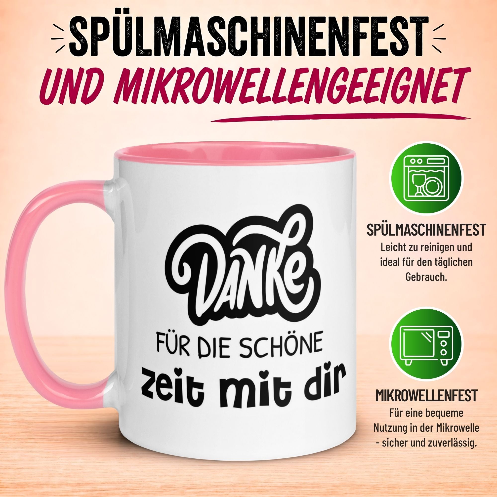 Tasse Abschied – „Danke für die Zeit mit dir“ – Abschiedsgeschenk Kollegin