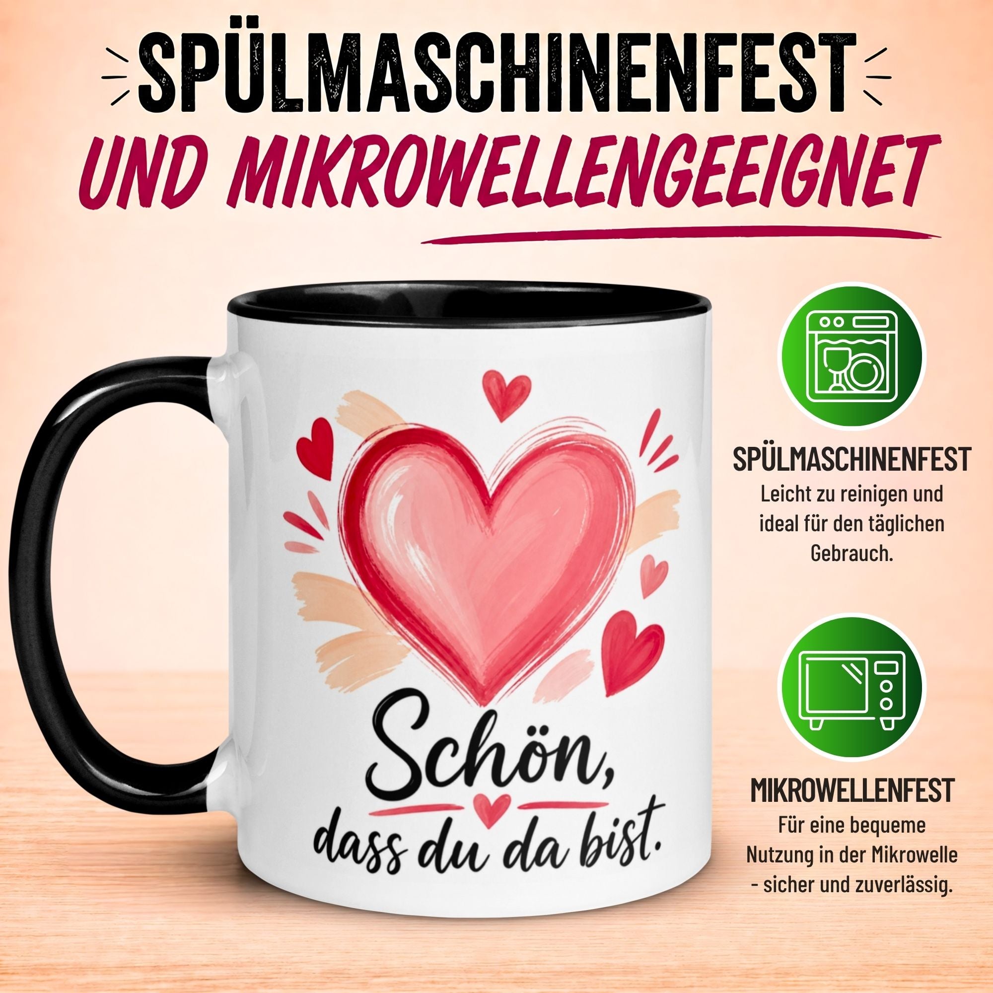 Tasse Danke – „Mit viel liebe - Schön dass du da bist“ – Dankeschön Geschenke