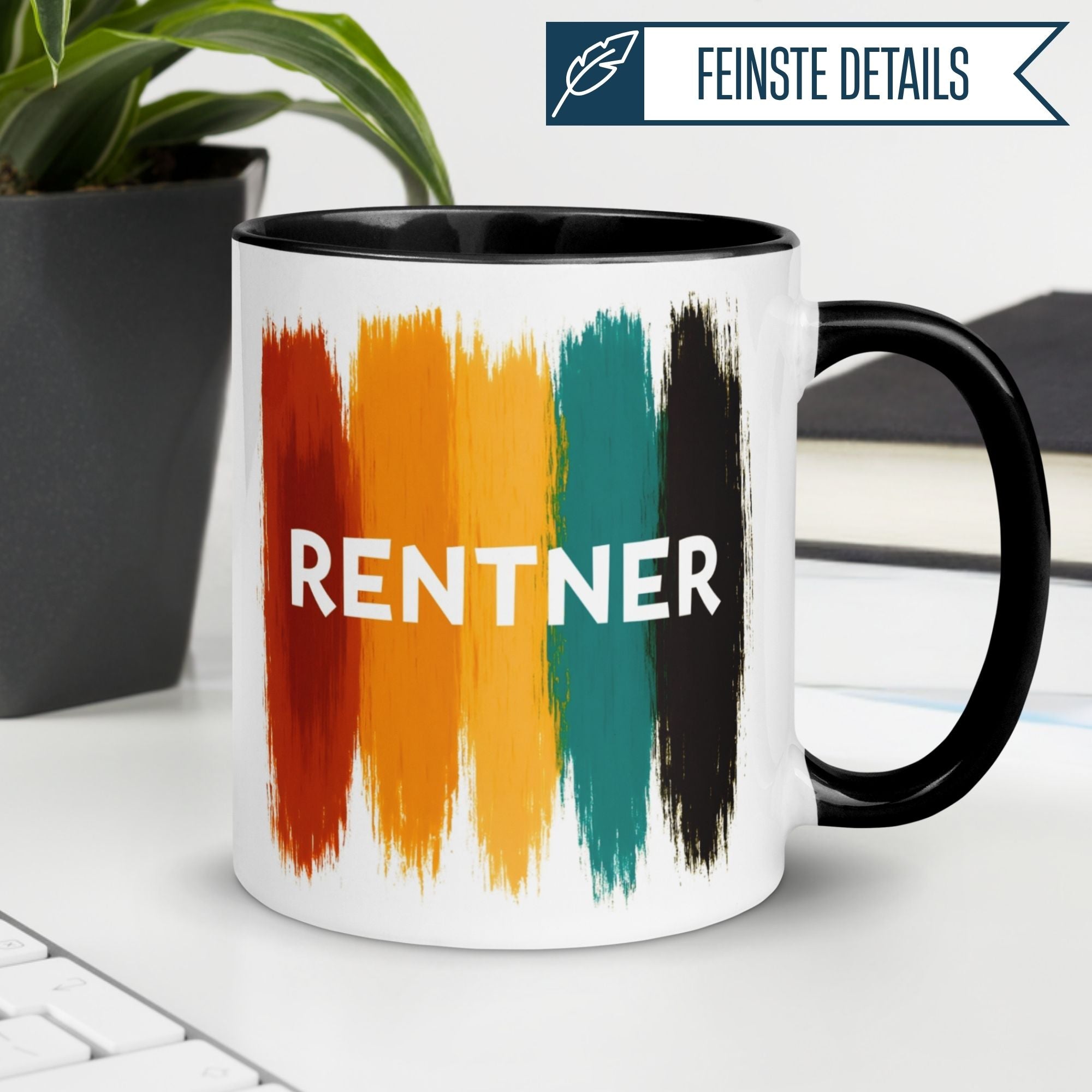 Rentner Tasse | Farbenfroher Rentner Schriftzug
