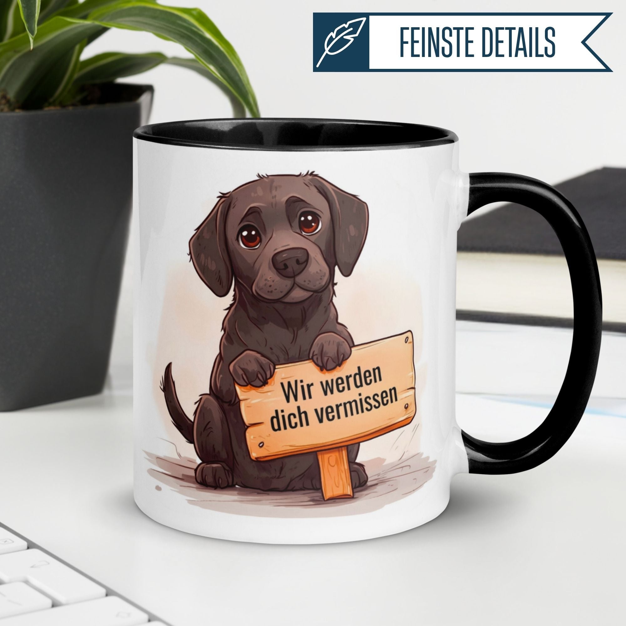 Tasse Abschied – „Wir werden dich vermissen“ – Abschiedsgeschenk Kollegin/Kollegen