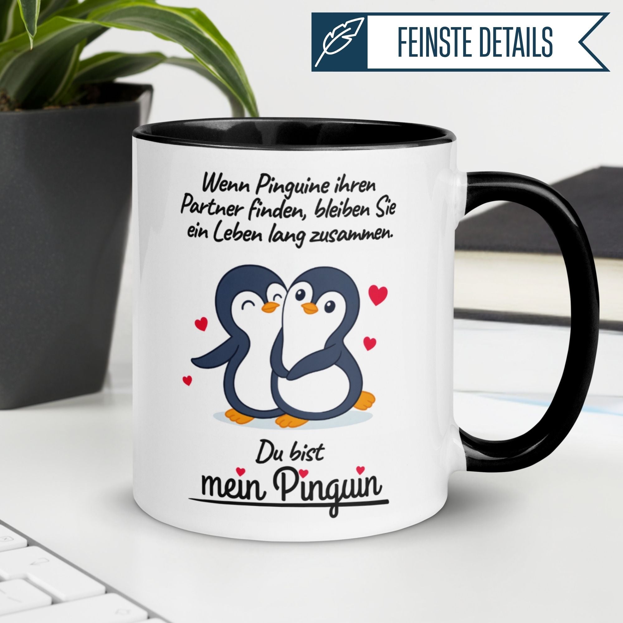 Tasse Liebe | Pinguin & Spruch | Wenn Pinguine ihren Partner finden bleiben Sie ein Leben lang zusammen