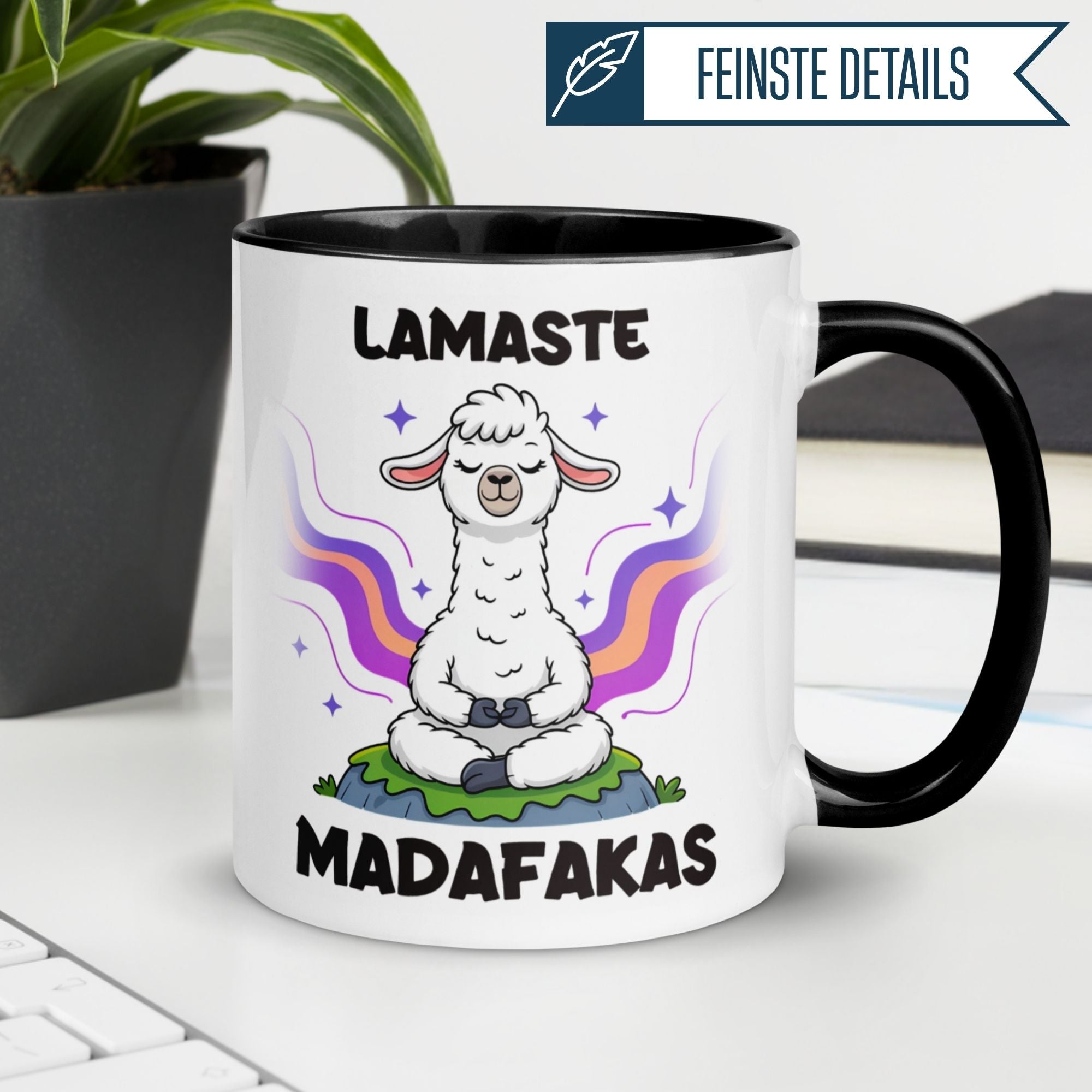Tasse Lama – „Lamaste Madafakas“ – lustiger Geschenk Becher