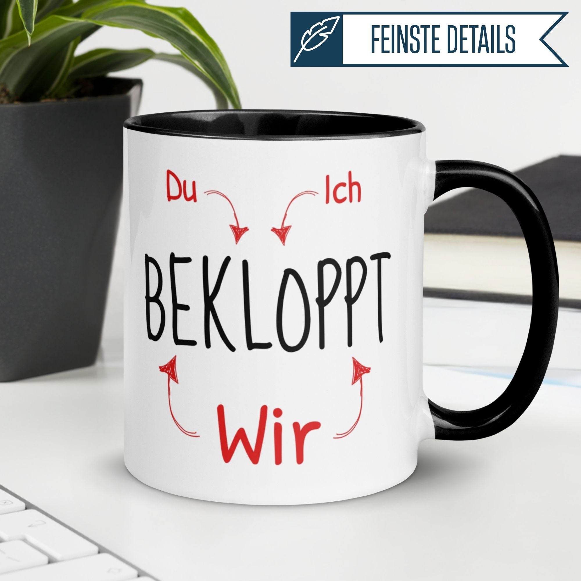 Tasse Freundschaft – „Du Bekloppt - Ich Bekloppt - Wir Bekloppt“ – Geschenk Beste Freunde