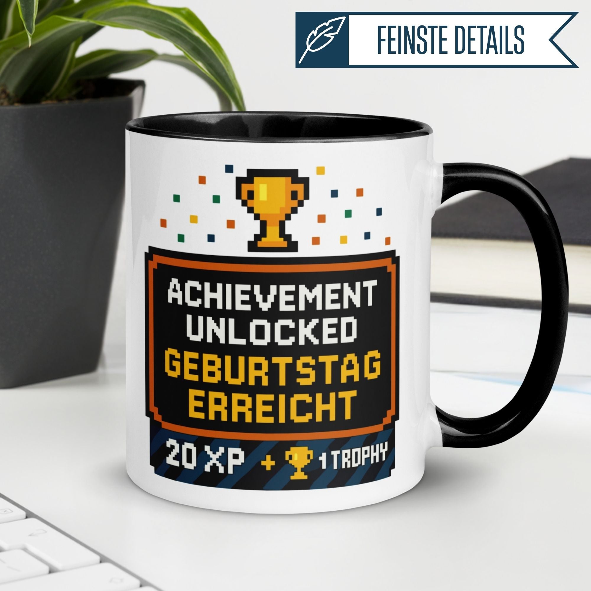 Tasse Geburtstag – „Achievement Unlocked“ – Geburtstagsgeschenk Mann Frau
