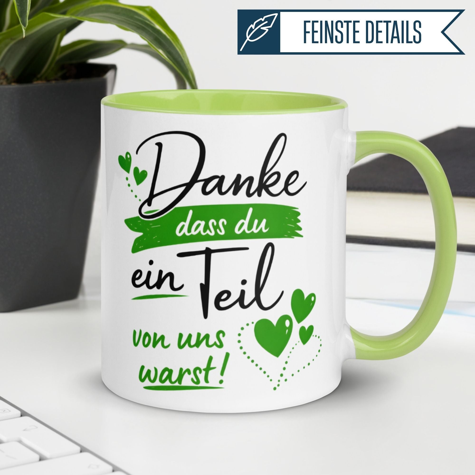 Abschied Tasse | Kollegin & Kollege | Danke dass du ein Teil von uns warst