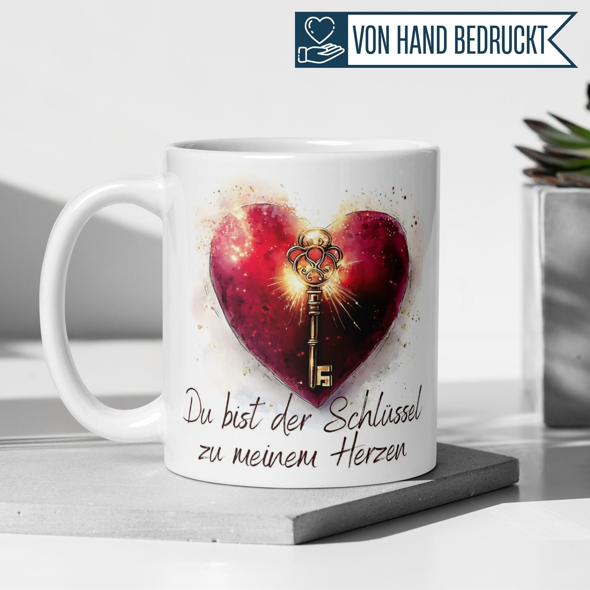 Momentals® Tasse Liebe | Schloss & Herz | Schlüssel zu meinem Herzen • Momentals