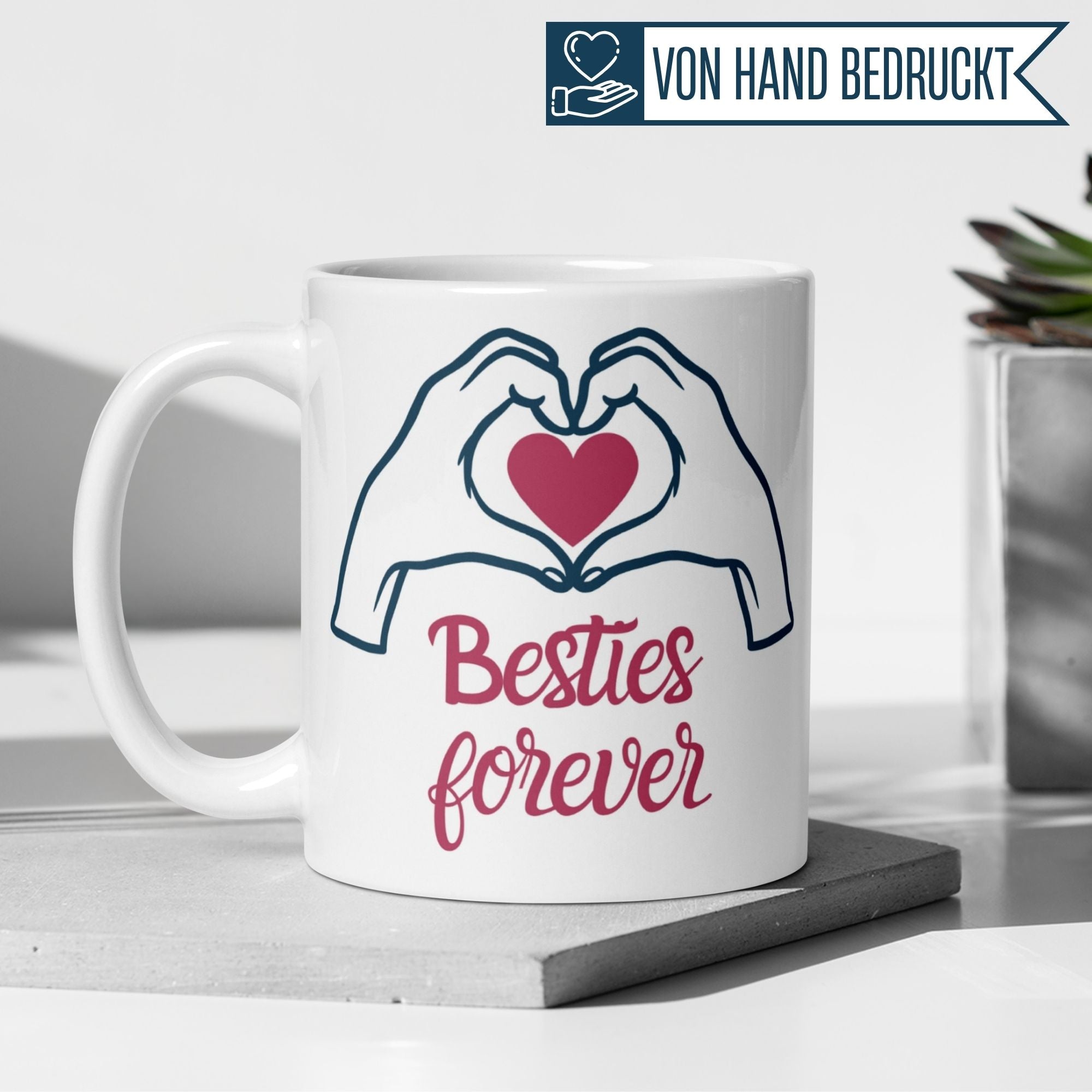 Momentals® Tasse | Freundschaft & Handherz | Besties Forever • Momentals