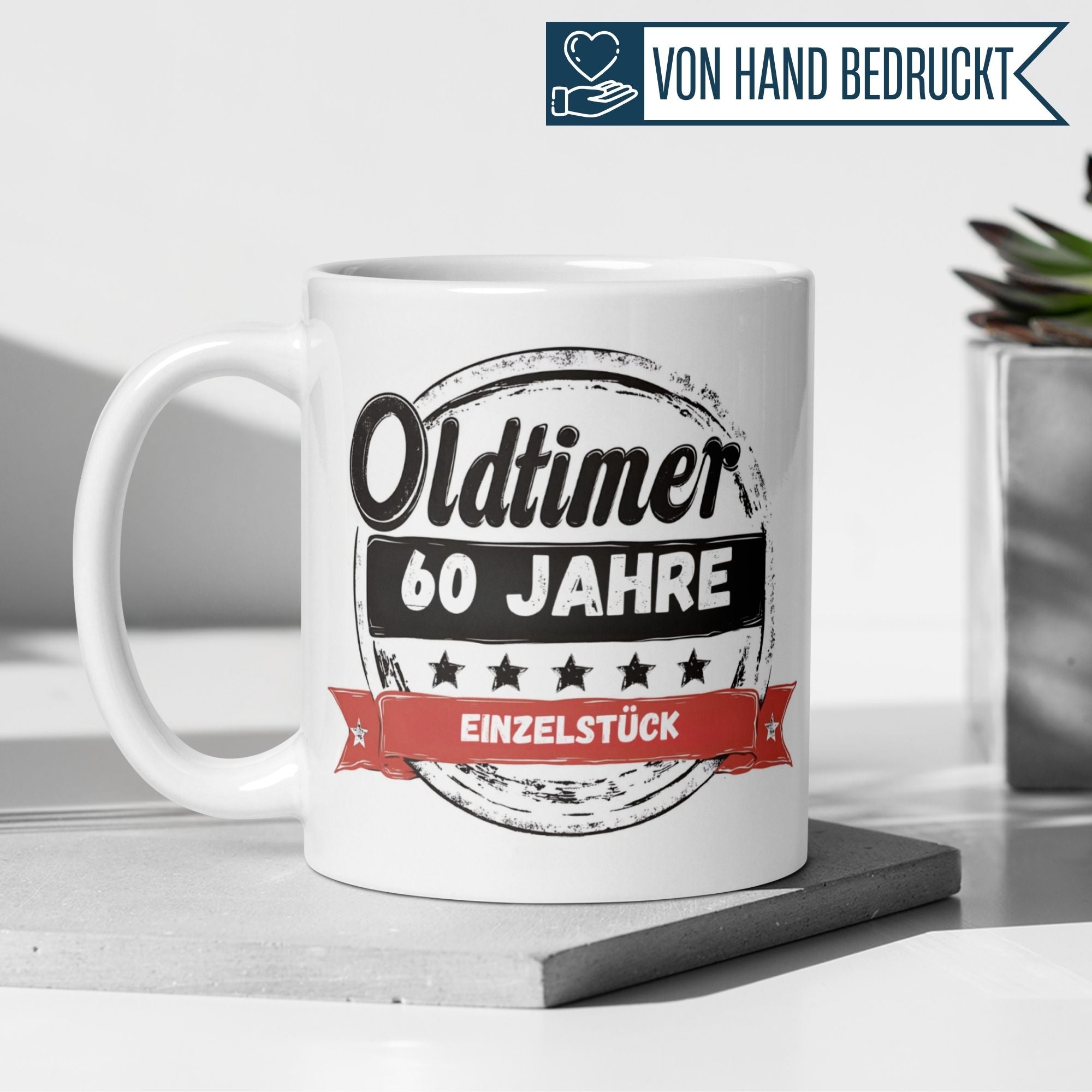 Momentals® Tasse 60. Geburtstag | Vintage & Spruch | Oldtimer 60 Jahre - Einzelstück • Momentals