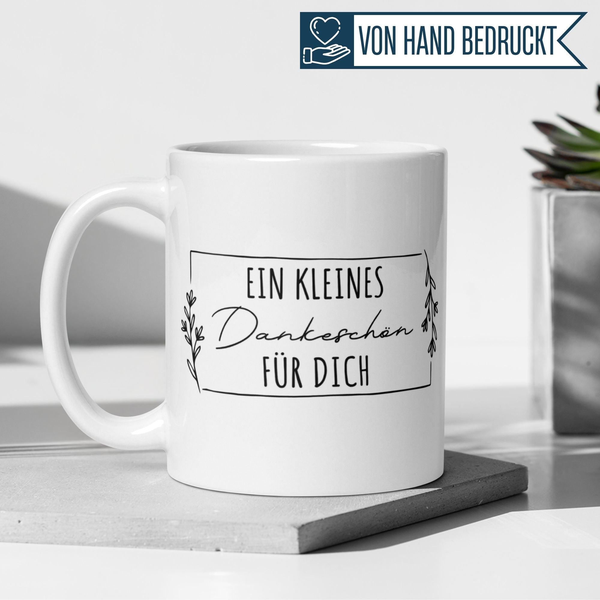 Momentals Tasse Danke mit elegantem Design und liebevollem Spruch für geschenkbewusste Menschen.