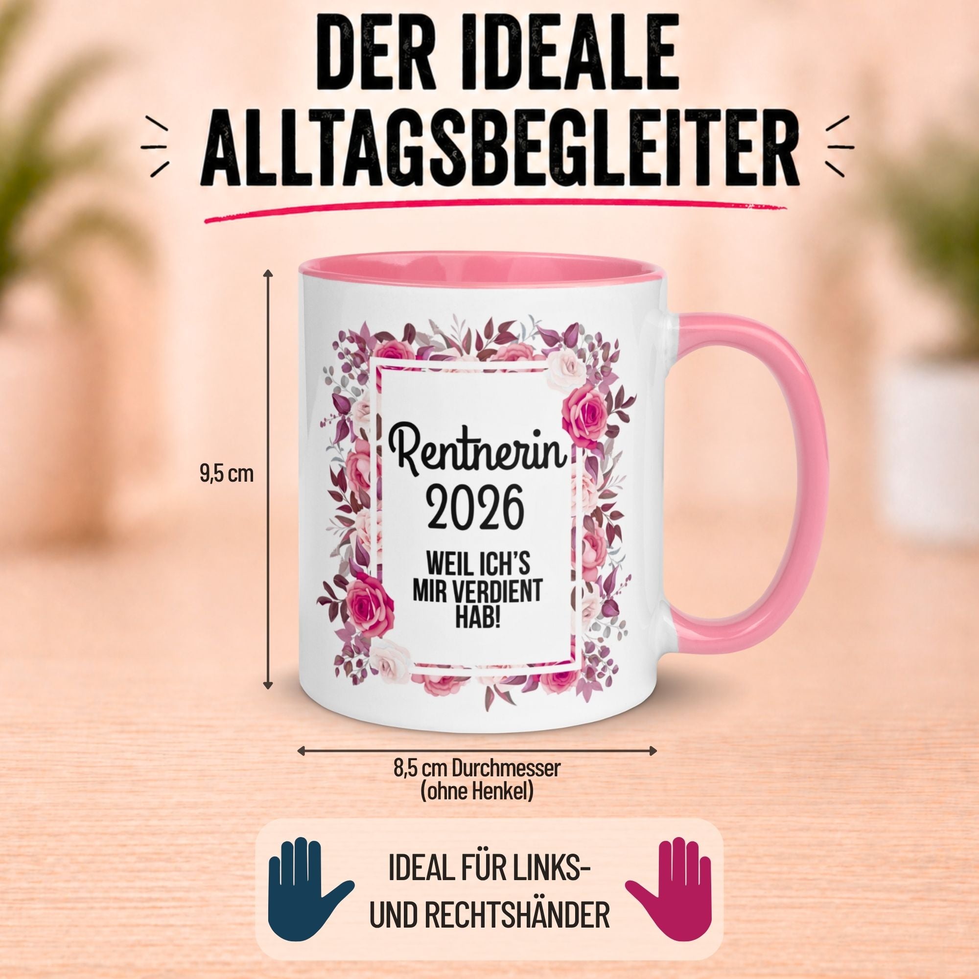 Tasse Rente Frau – „Rentnerin 2026 – Weil ich’s mir verdient hab“ – Geschenk Renteneintritt