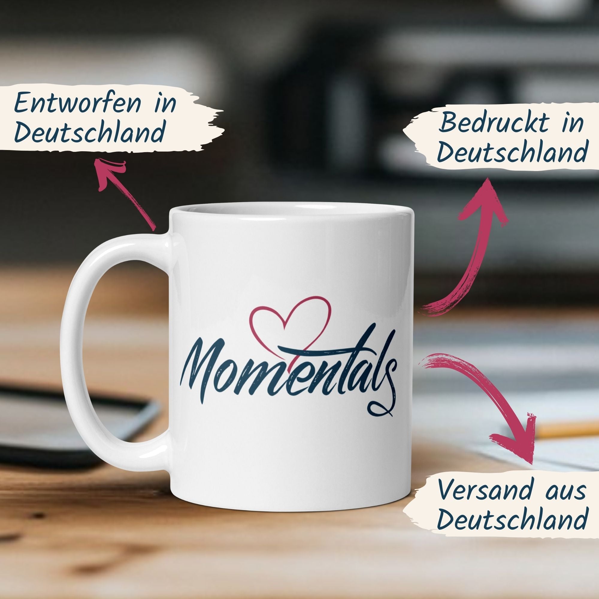 Momentals® Tasse 45. Geburtstag | Einhorn & Spruch | Helfen Sie mir über die Straße ich bin schon 45 • Momentals