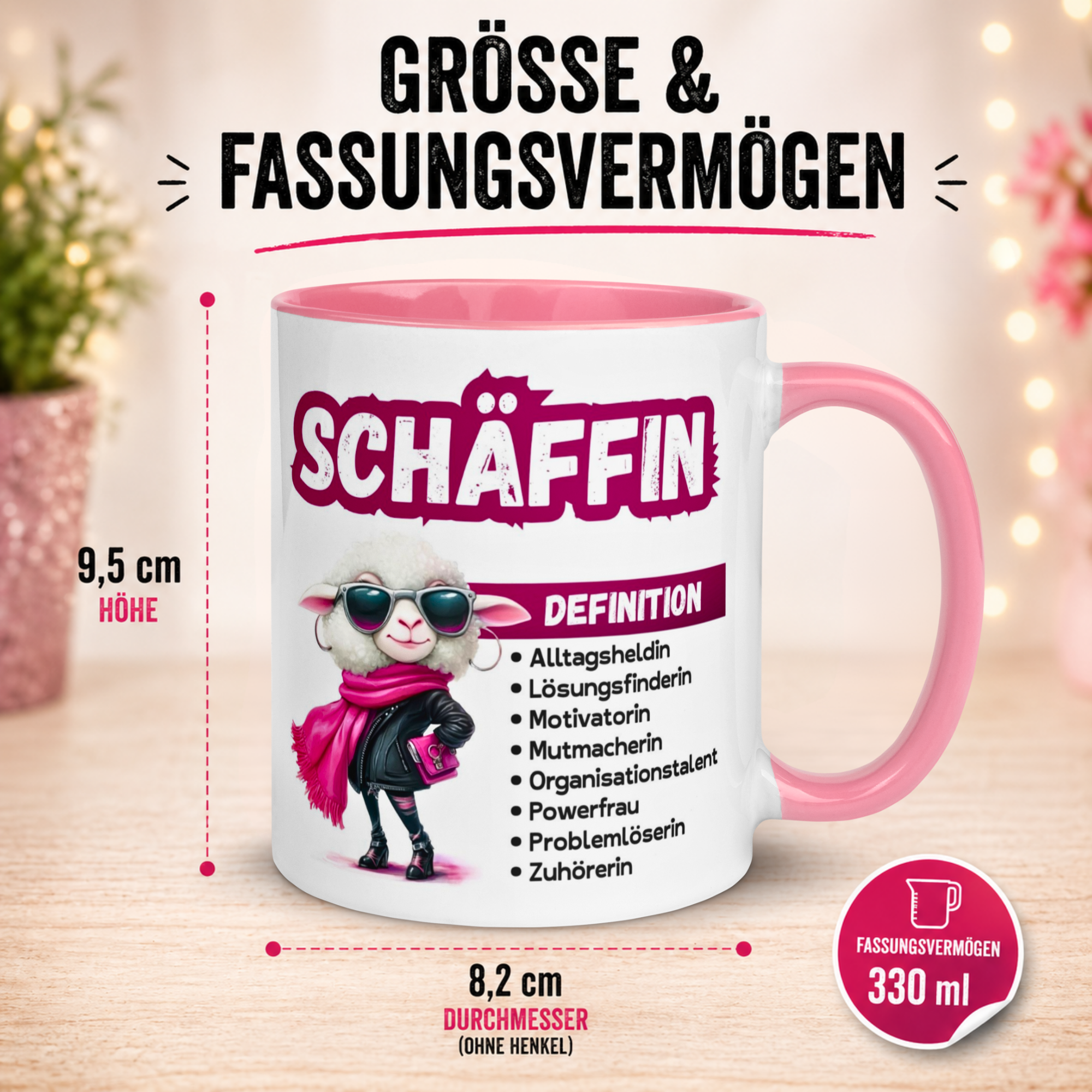 Tasse Chefin – „Schäffin - Definition“ – Geschenk Becher Chefin