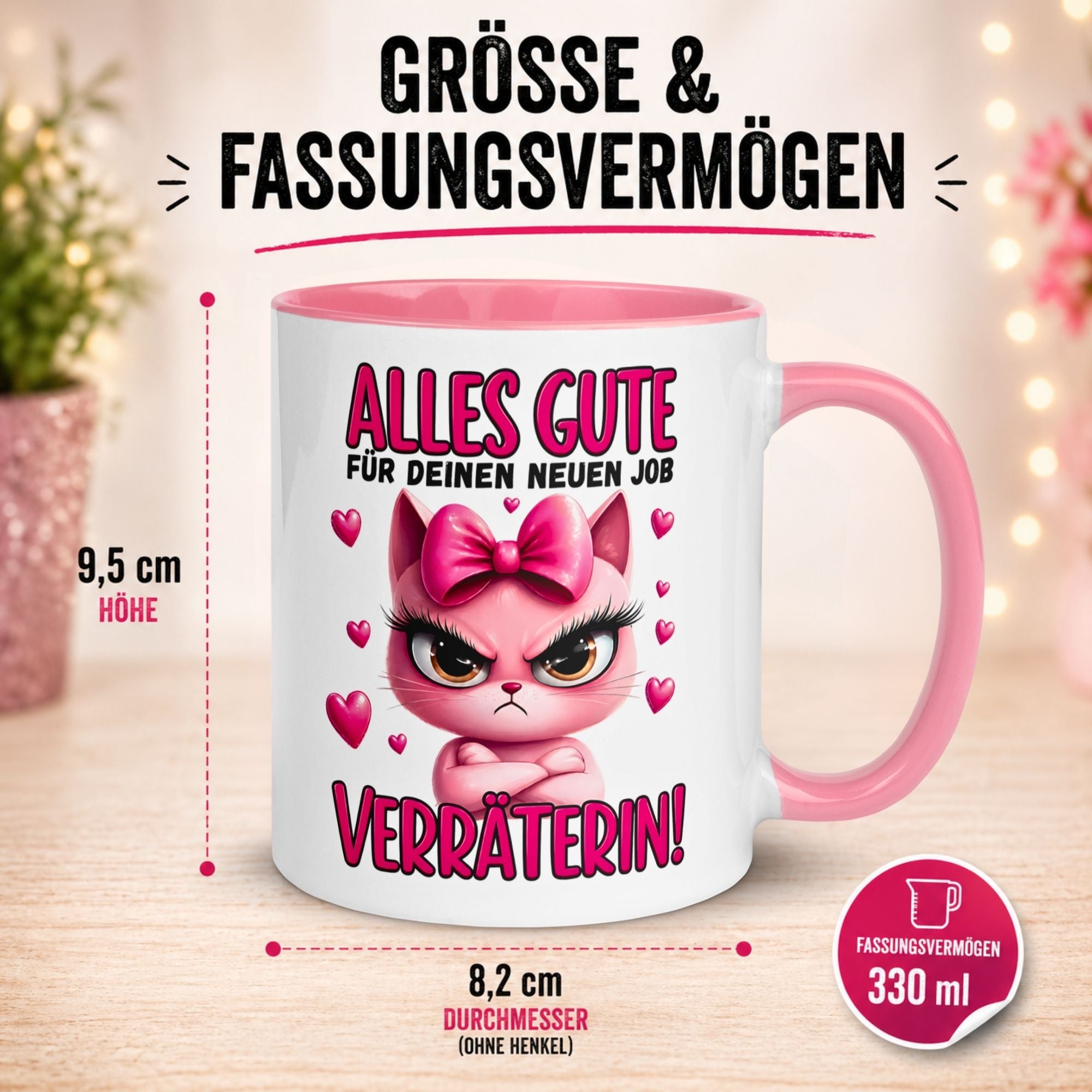 Tasse Abschied – „Alles Gute - Verräterin“ – Abschiedsgeschenk Kollegin