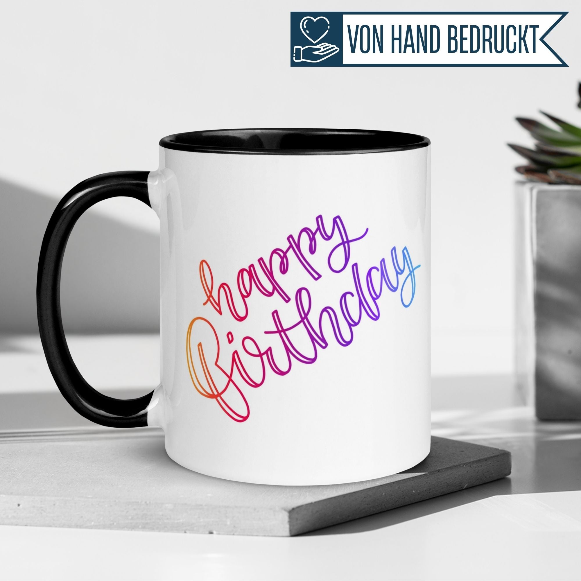 Geburtstag Tasse | Handschriftliches Happy Birthday