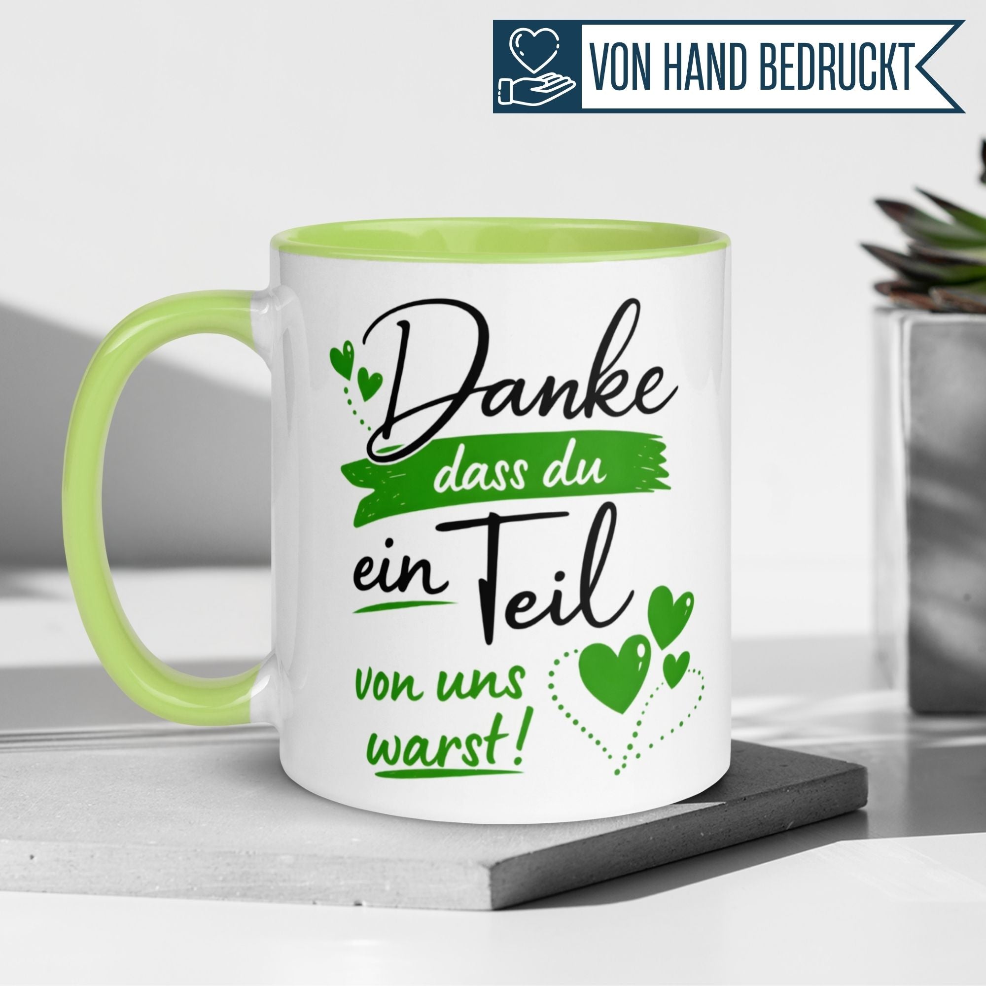 Abschied Tasse | Kollegin & Kollege | Danke dass du ein Teil von uns warst