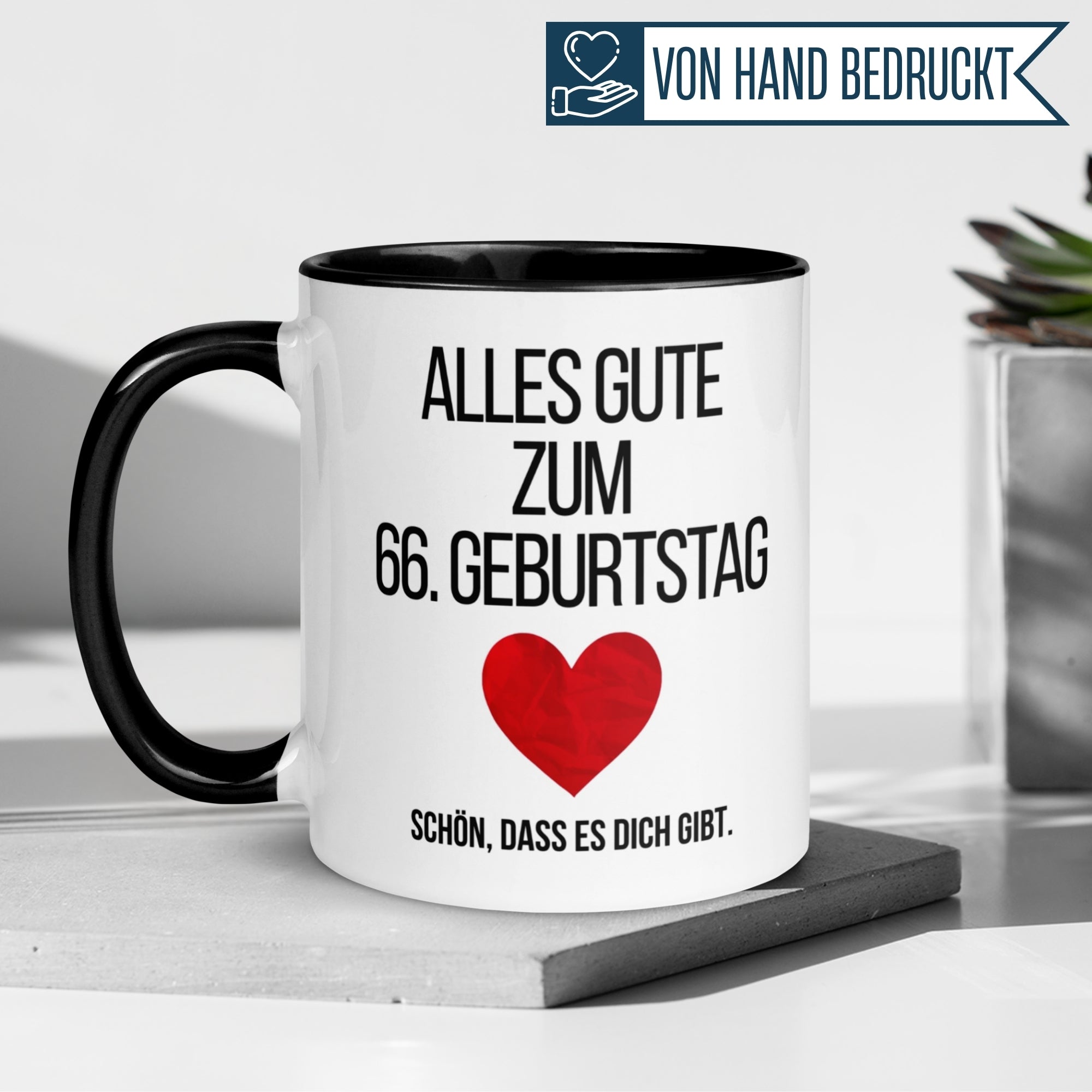 Tasse 66. Geburtstag Mann Frau – „Alles Gute zum Geburtstag“ – Geschenk zum Geburtstag Männer Frauen