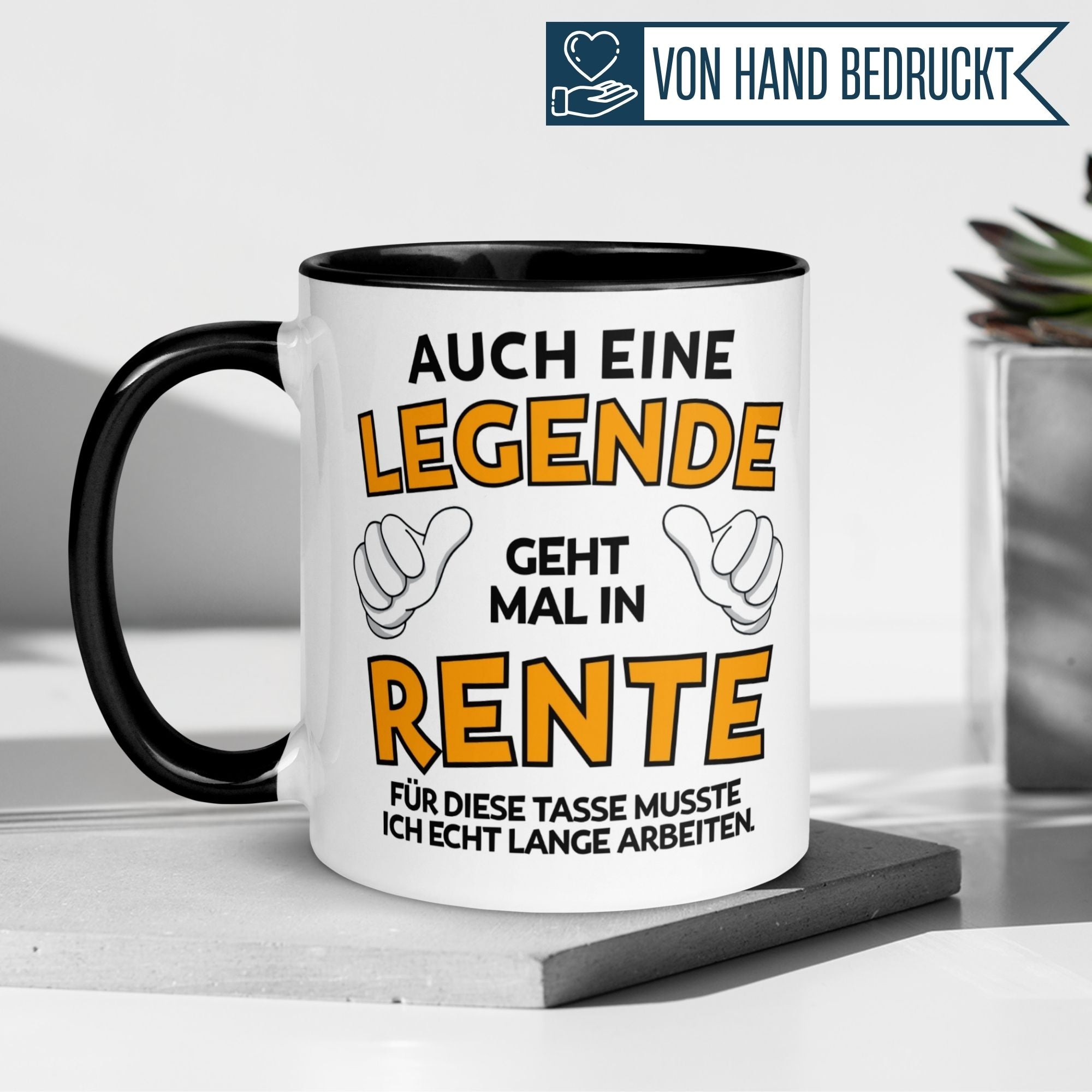 Tasse Rentner – „Auch eine Legende geht mal in Rente“ – Geschenk Rente Mann