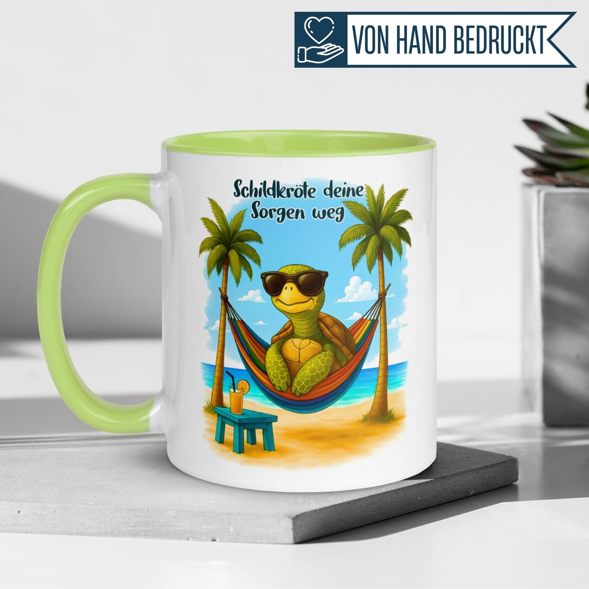 Schildkröte Tasse | Schildkröte deine Sorgen weg