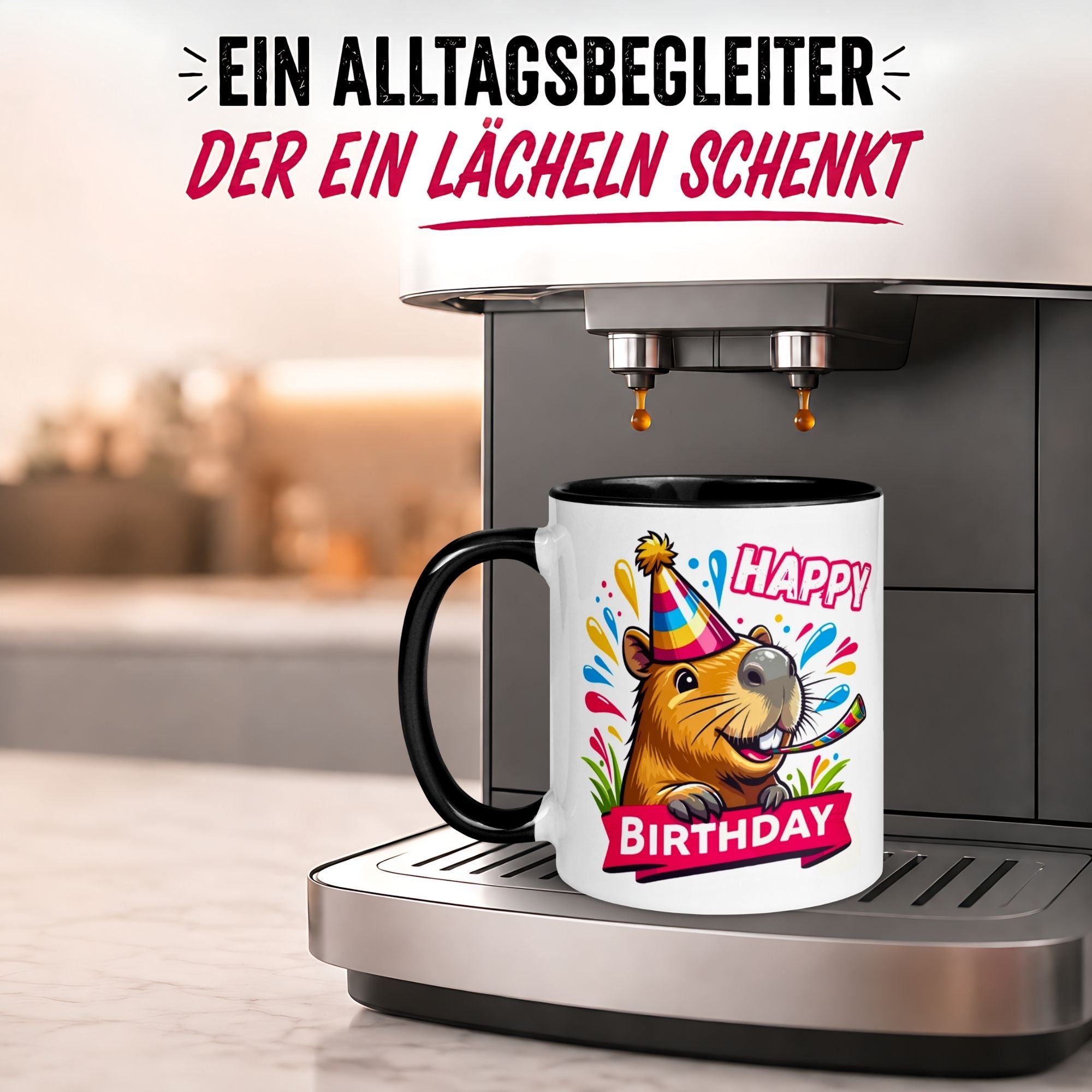 Tasse Geburtstag – „Happy Birthday - Capybara“ – Geburtstagsgeschenk Mann Frau