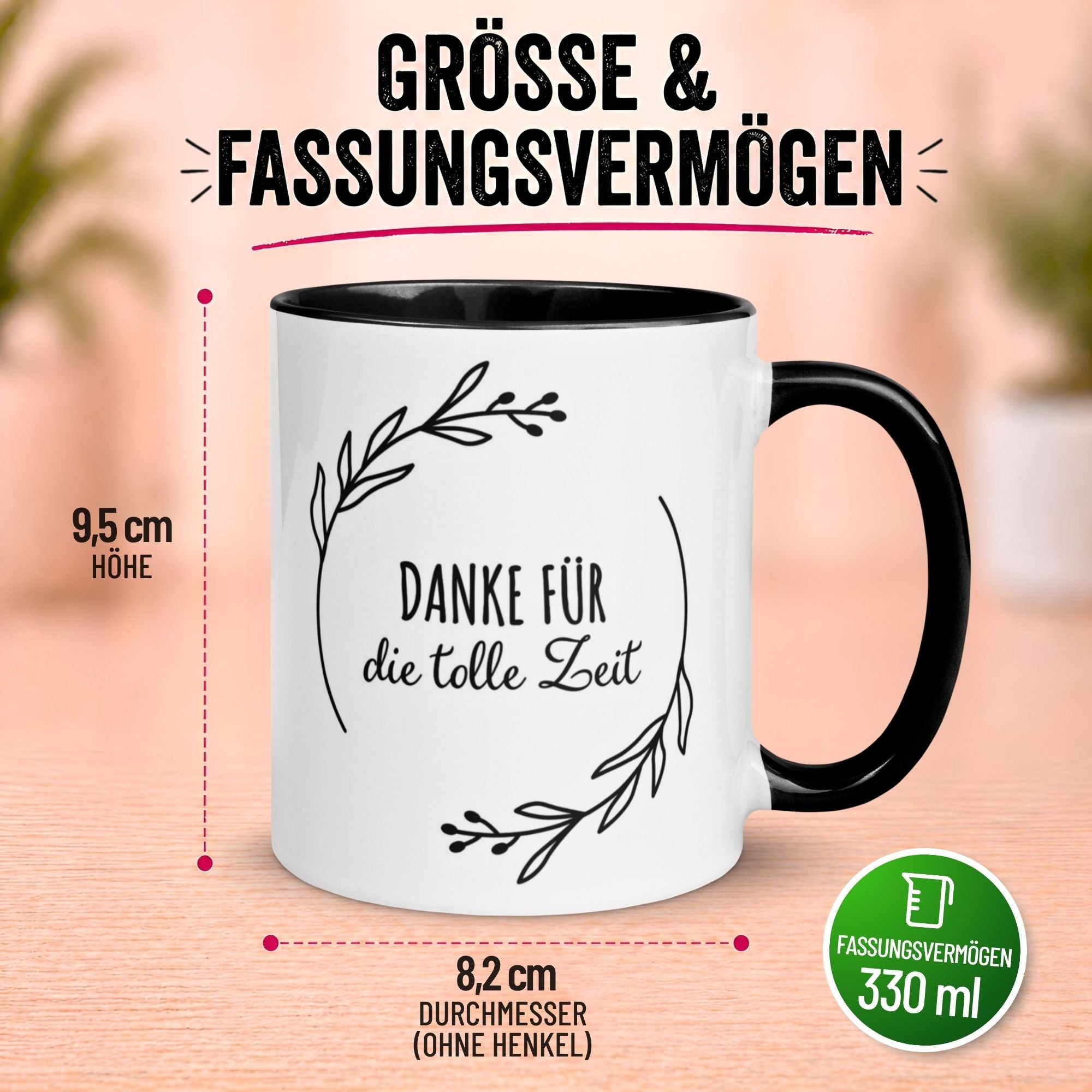 Tasse Danke – „Danke für die tolle Zeit“ – Dankeschön Geschenke Kollegin/Kollege