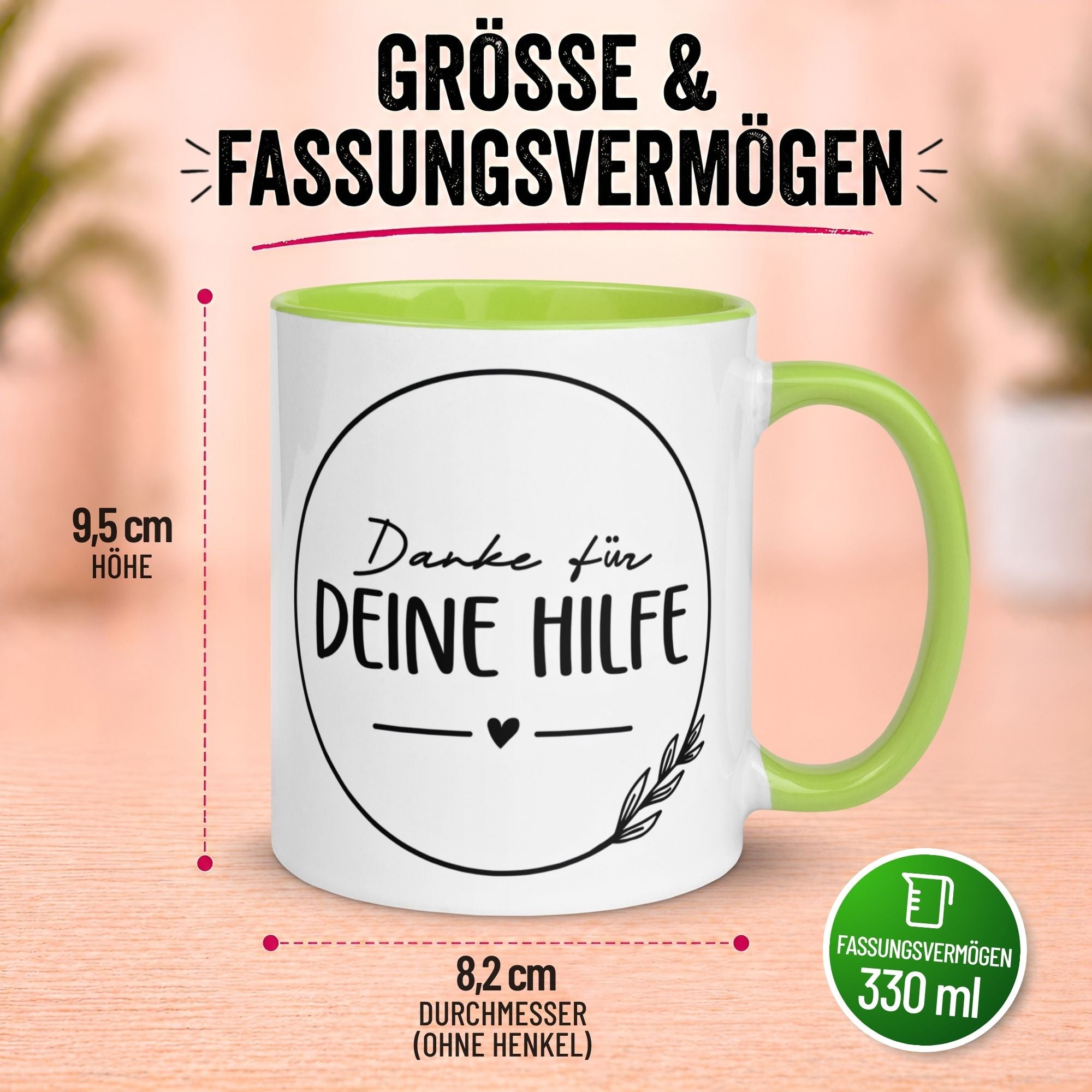 Tasse Danke – „Ein herzliches Danke für deine Hilfe“ – Dankeschön Geschenke