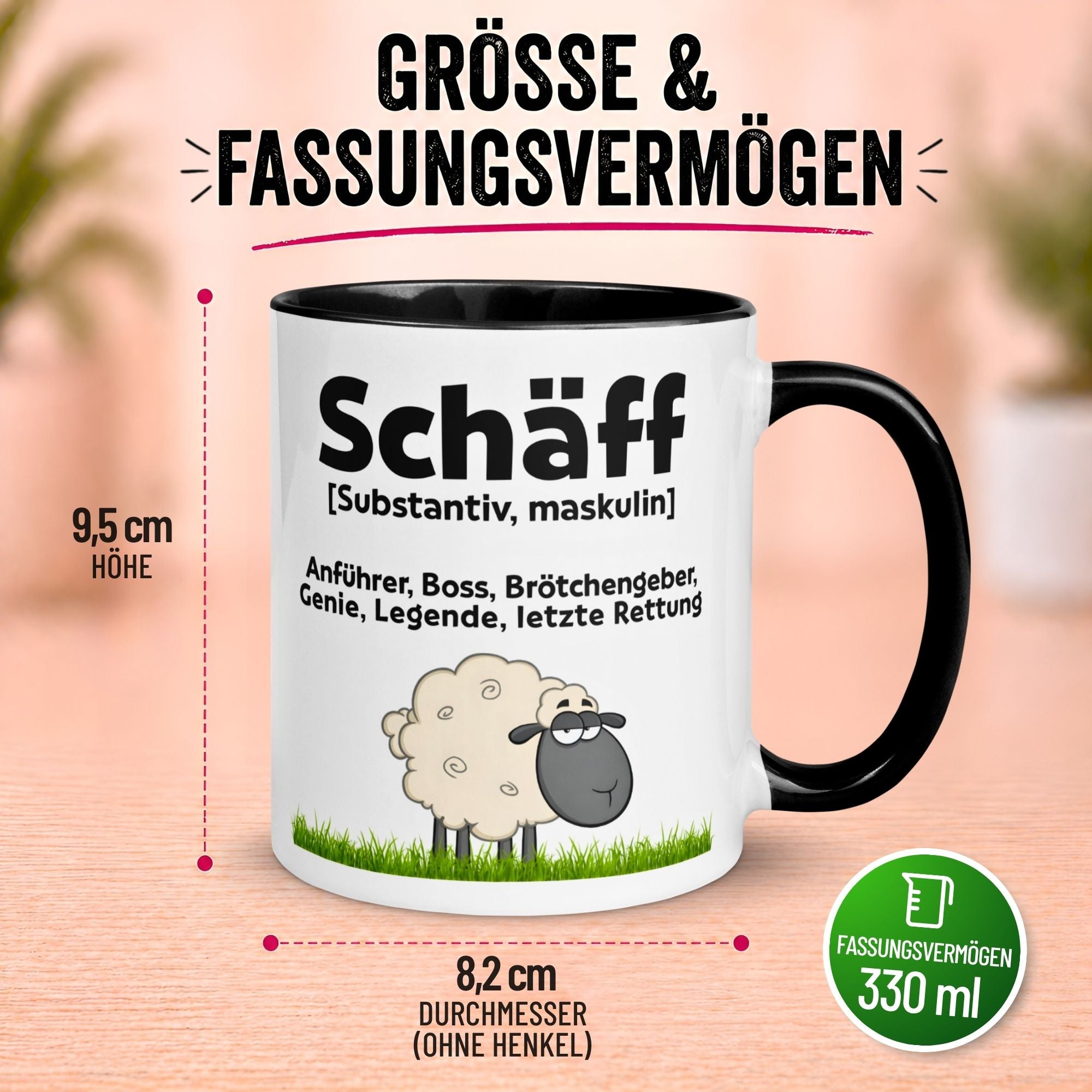 Tasse Chef – „Schäff – Brötchengeber und Problemlöser“ – Geschenk Bester Chef