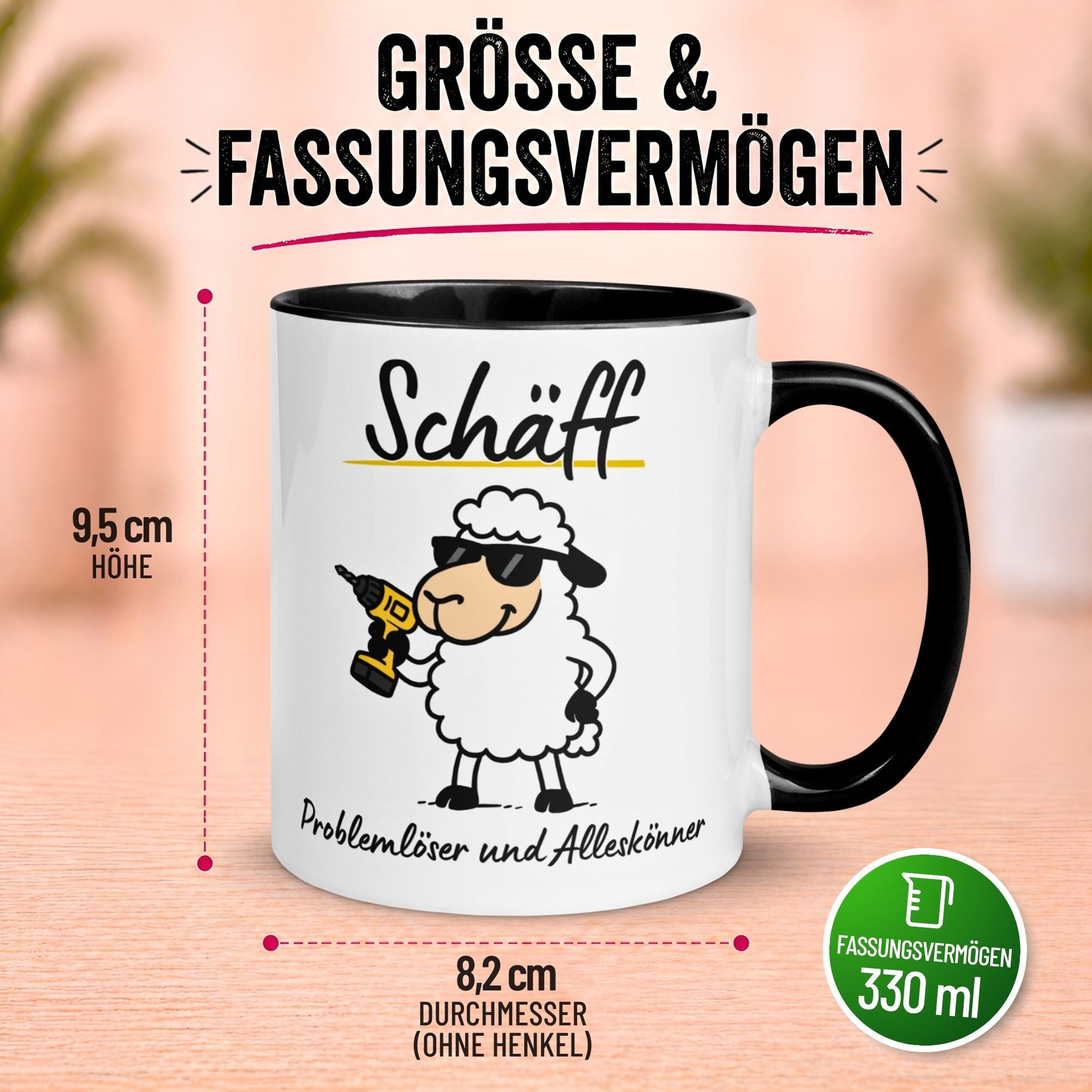 Tasse Chef – „Schäff – Problemlöser und Alleskönner“ – Geschenk Becher Bester Chef