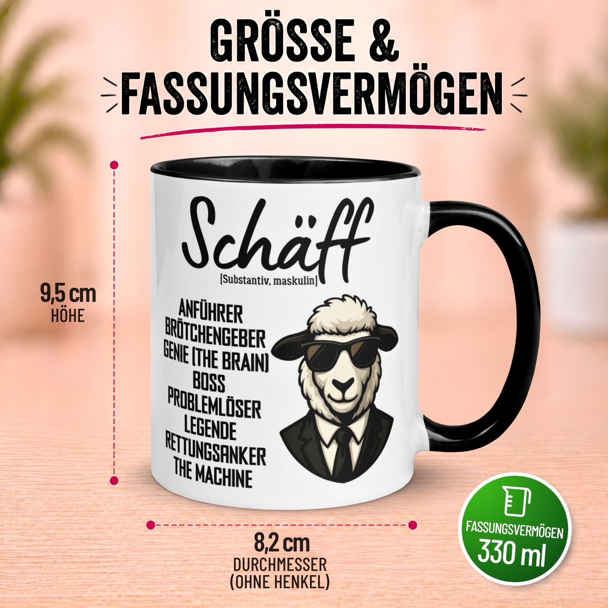 Tasse Chef – „Schäff - Legende und Rettungsanker“ – Geschenk Bester Chef