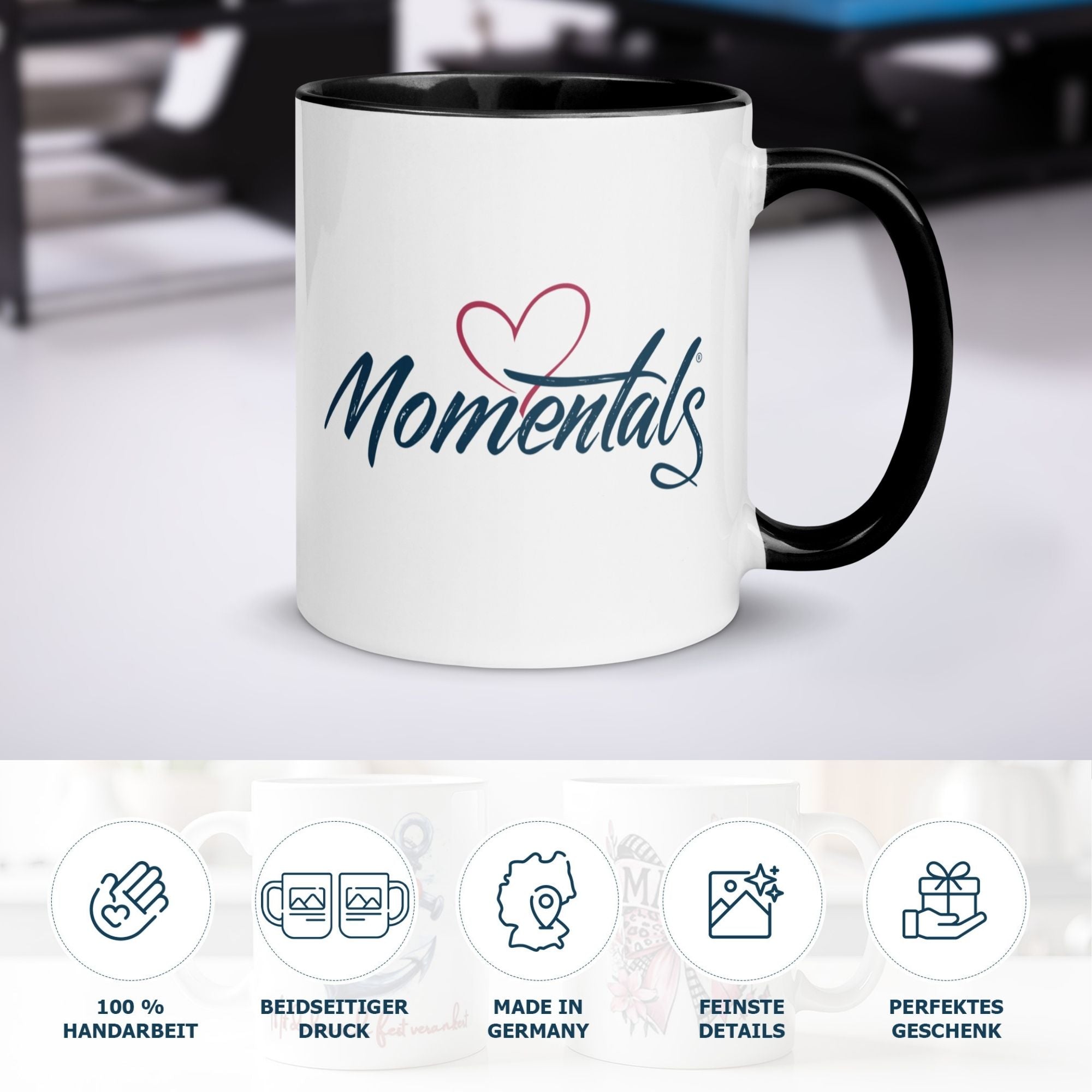 Momentals® Tasse für den 34. Geburtstag, humorvolles Design mit frechem Spruch, perfekte Geschenkidee.