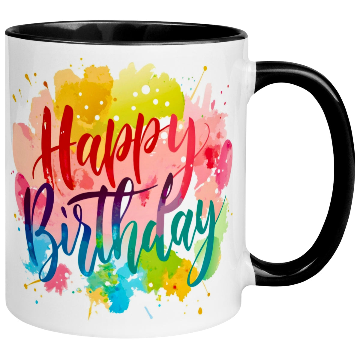 Tasse Geburtstag – „Aquarell Happy Birthday“ – Geburtstagsgeschenk Mann Frau