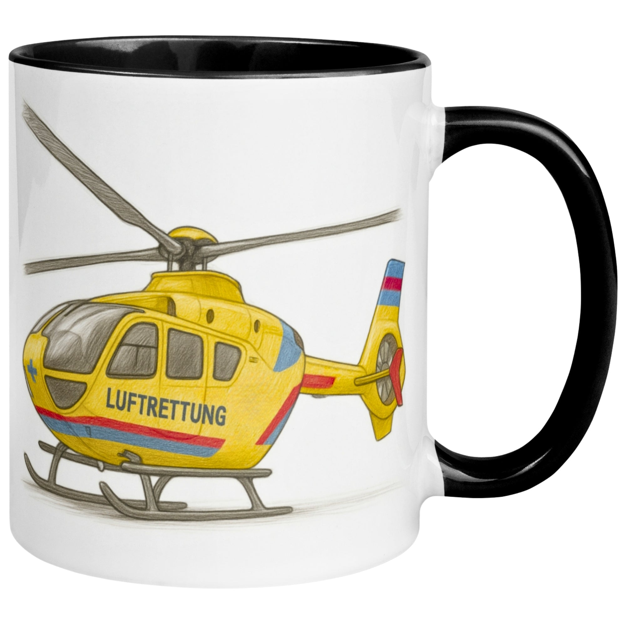 Tasse Hubschrauber – „Luftrettung“ – Rettungshubschrauber Geschenk