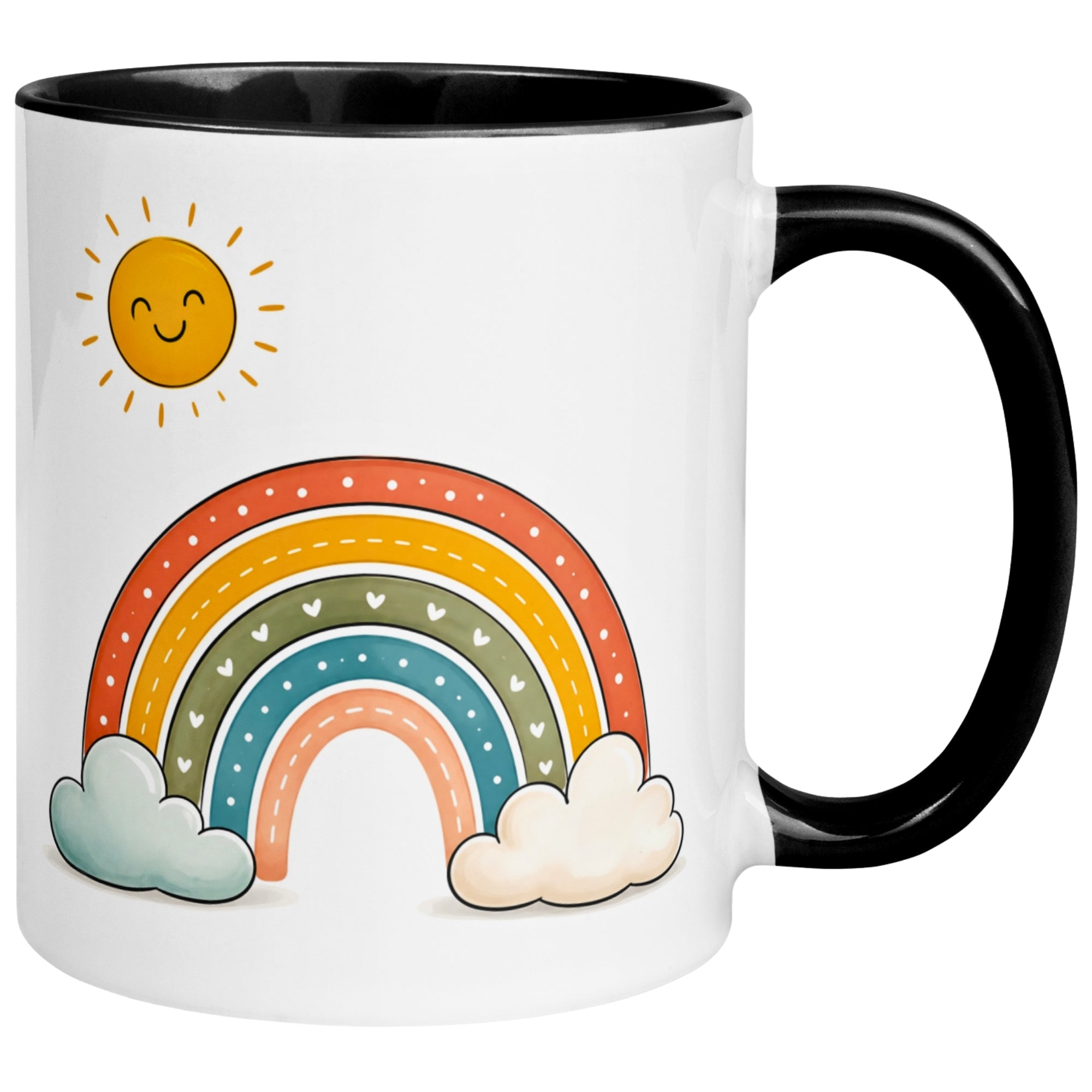 Tasse Wolken – „Farbenfroher Regenbogen“ – Lustiges Morgenmuffel Geschenk